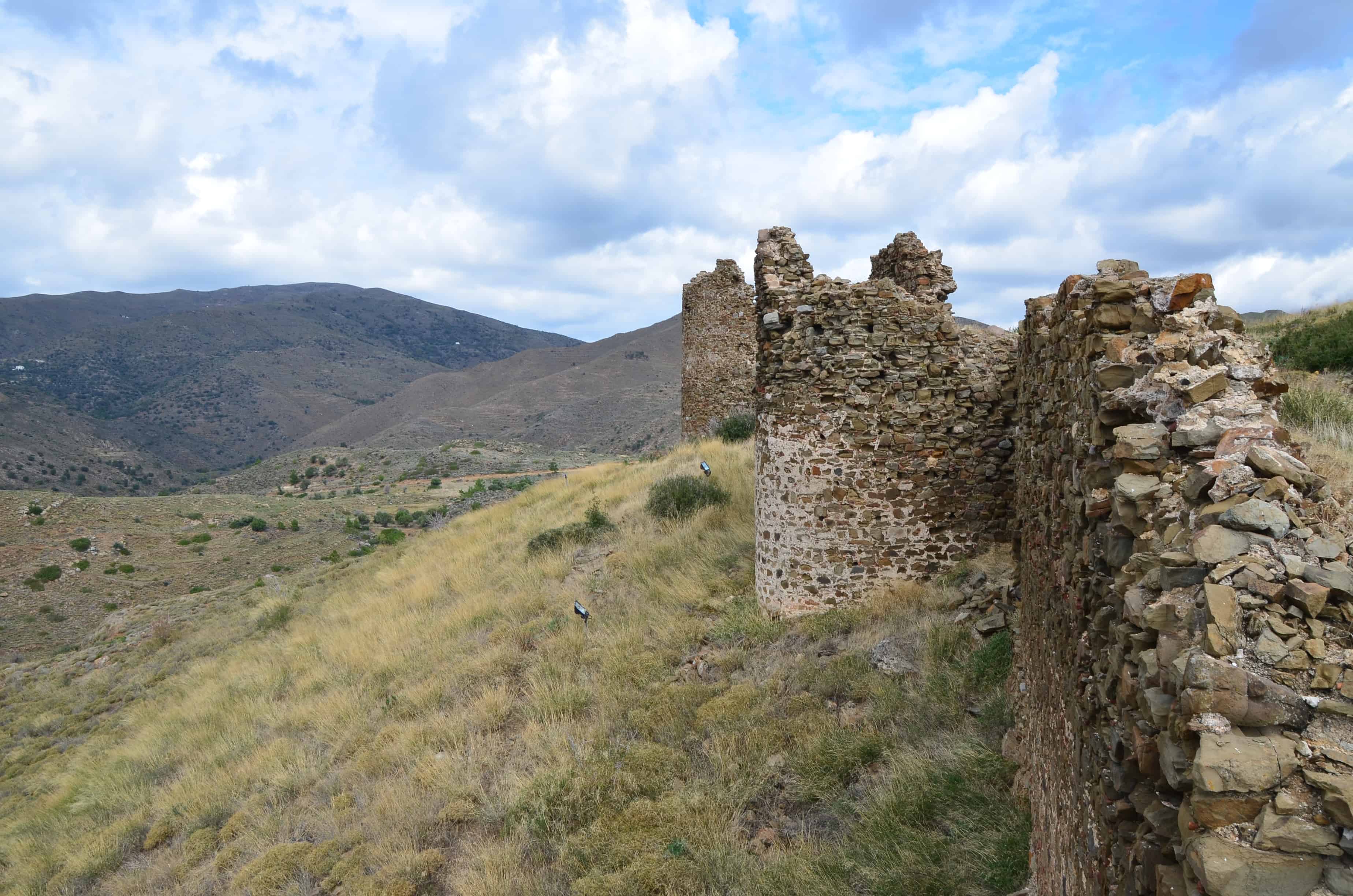 Walls of the Volissos Castle in Volissos, Chios, Greece