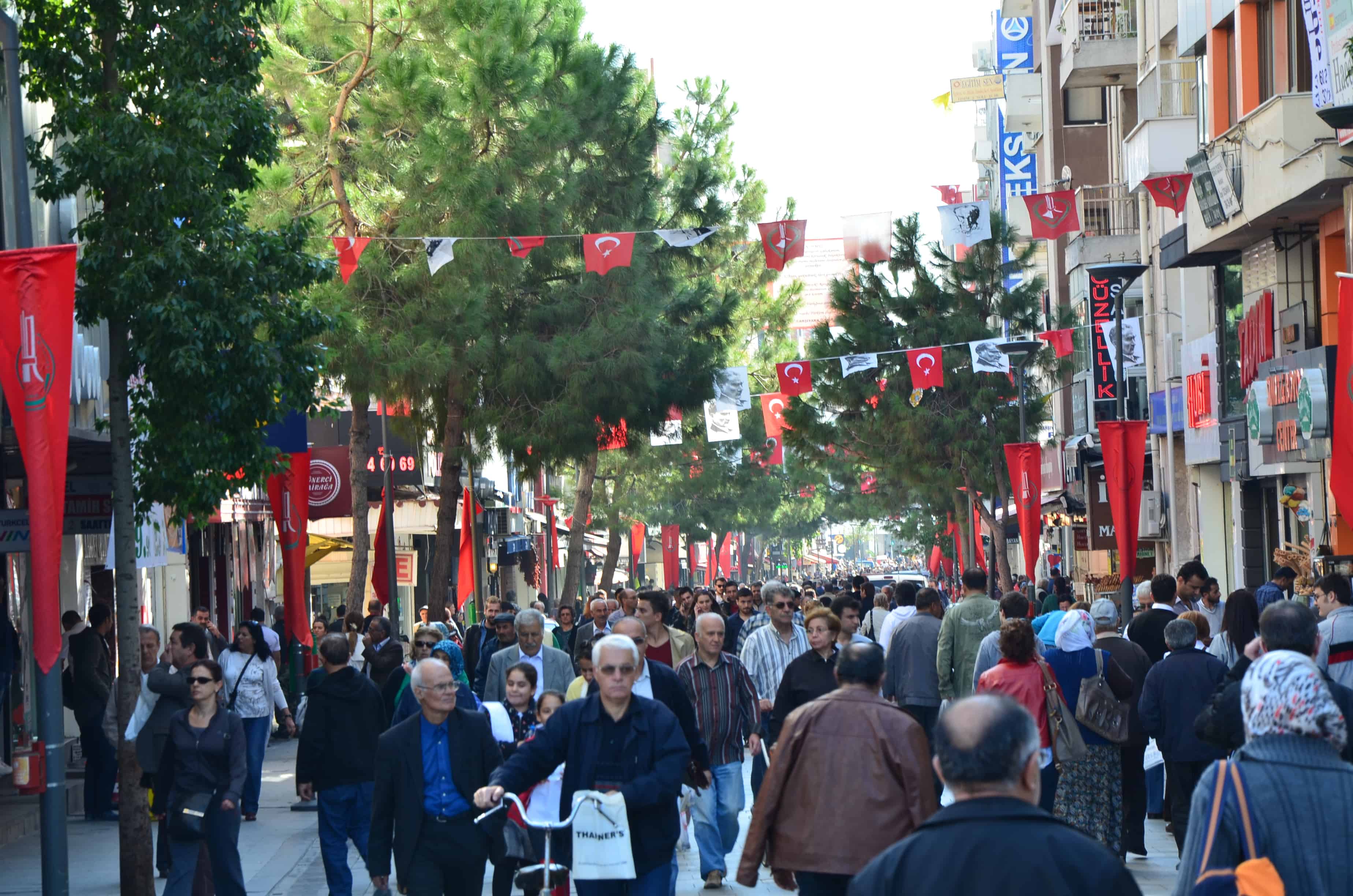 Kemal Pasha Street in Karşıyaka, Izmir, Turkey