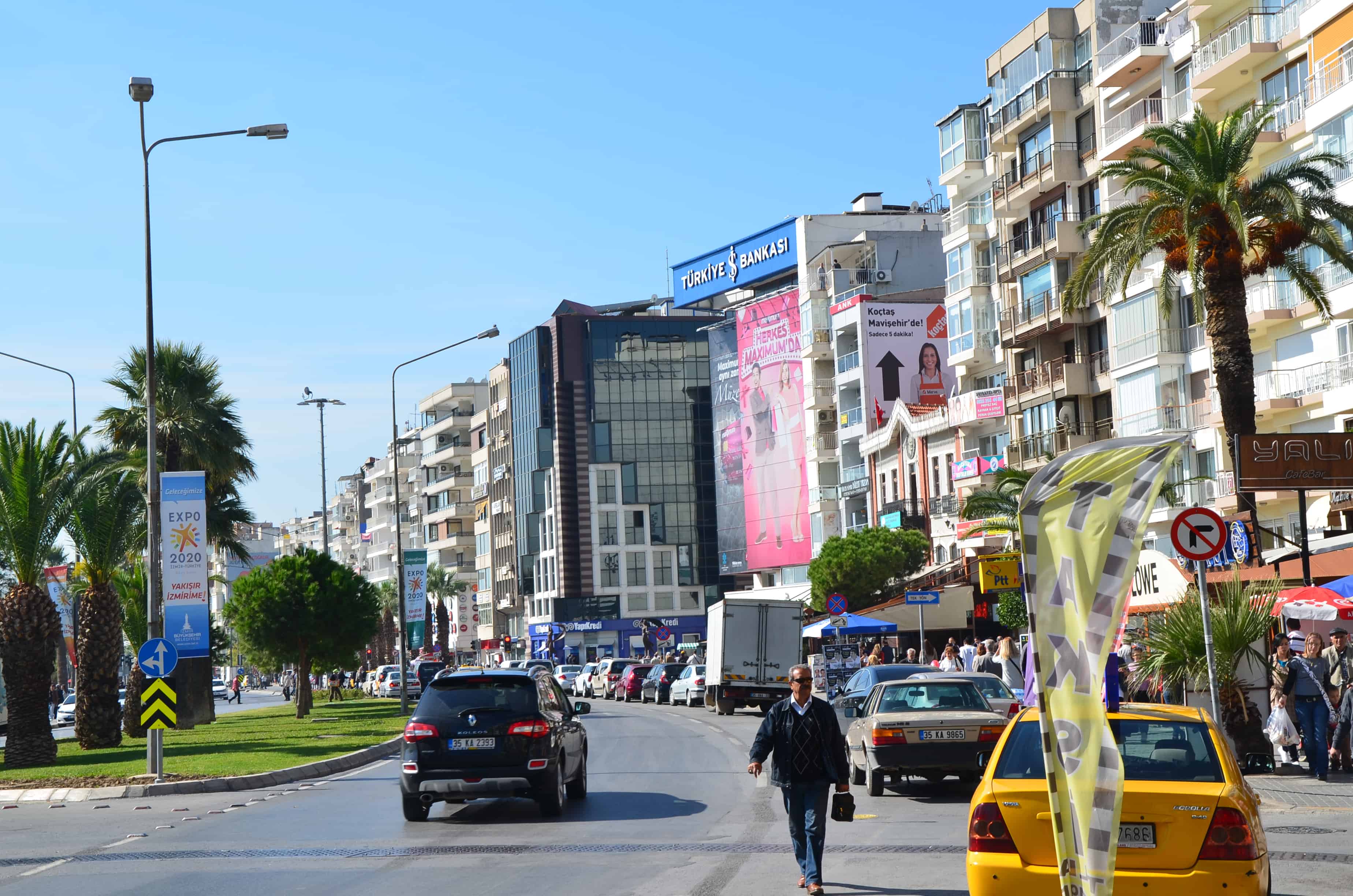 Cemal Gürsel Street in Karşıyaka, Izmir, Turkey
