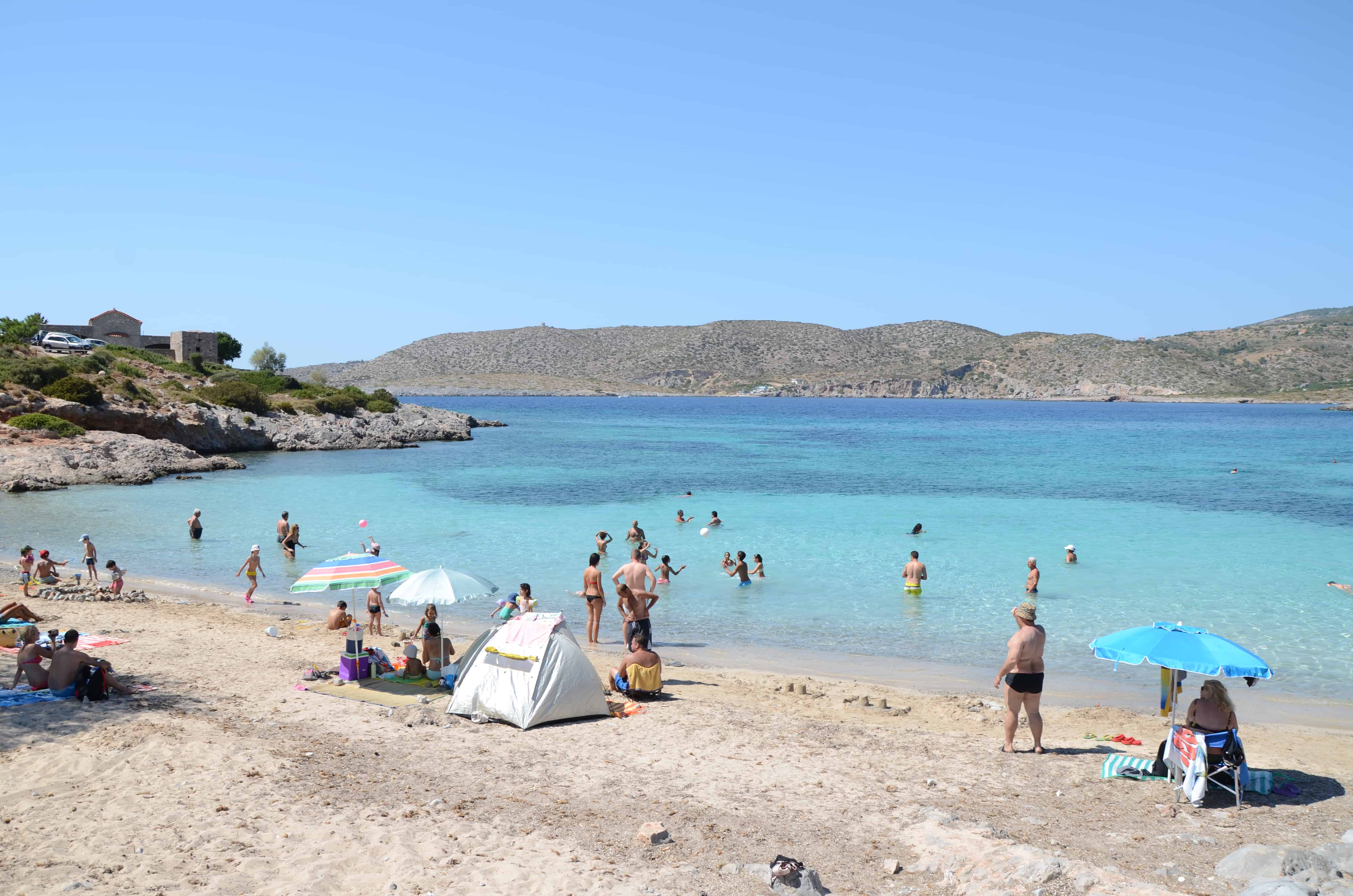 Agia Dynami beach in Chios, Greece