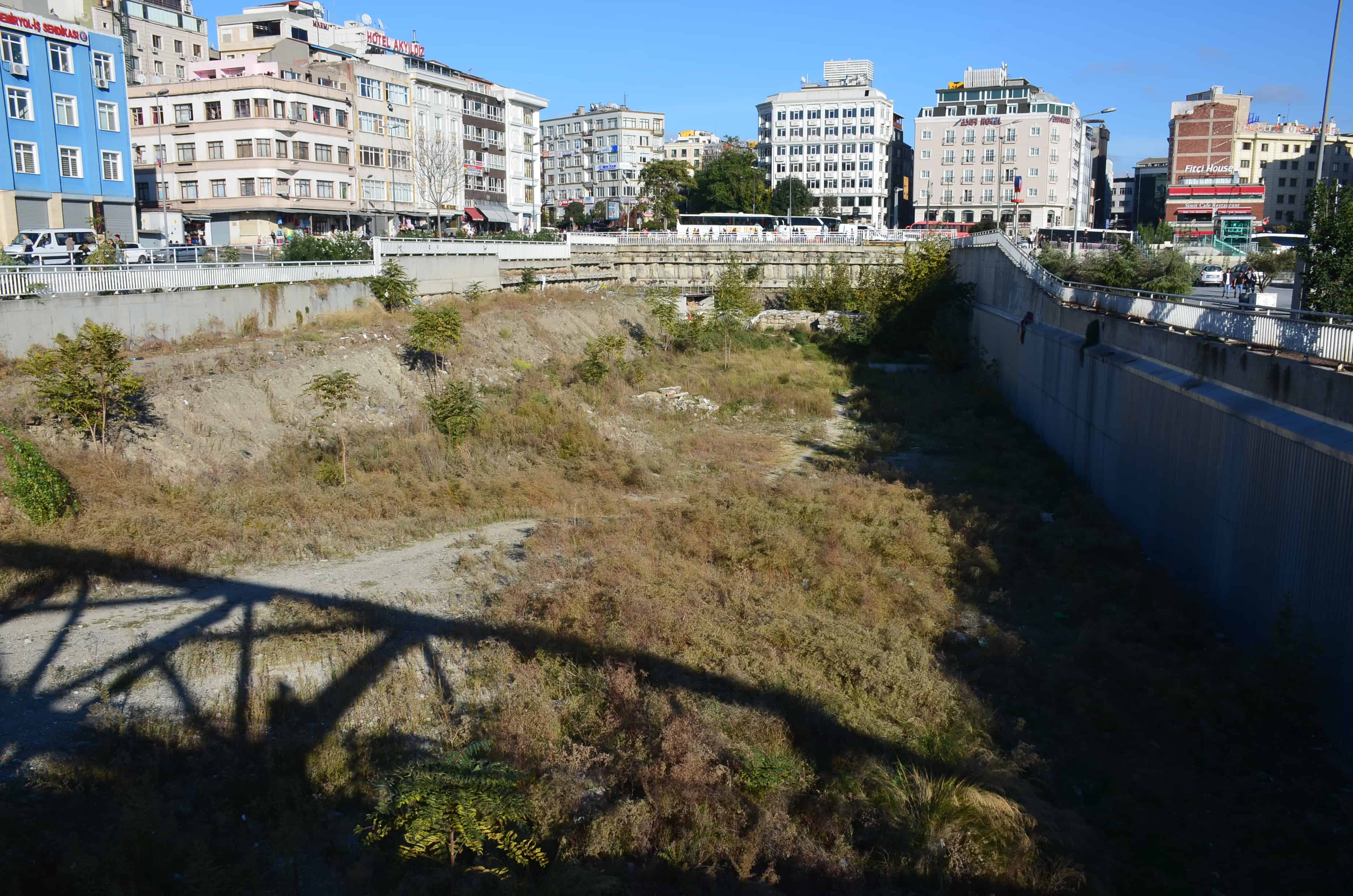Harbor of Eleutherios after the dig in November 2019, Yenikapı, Istanbul, Turkey