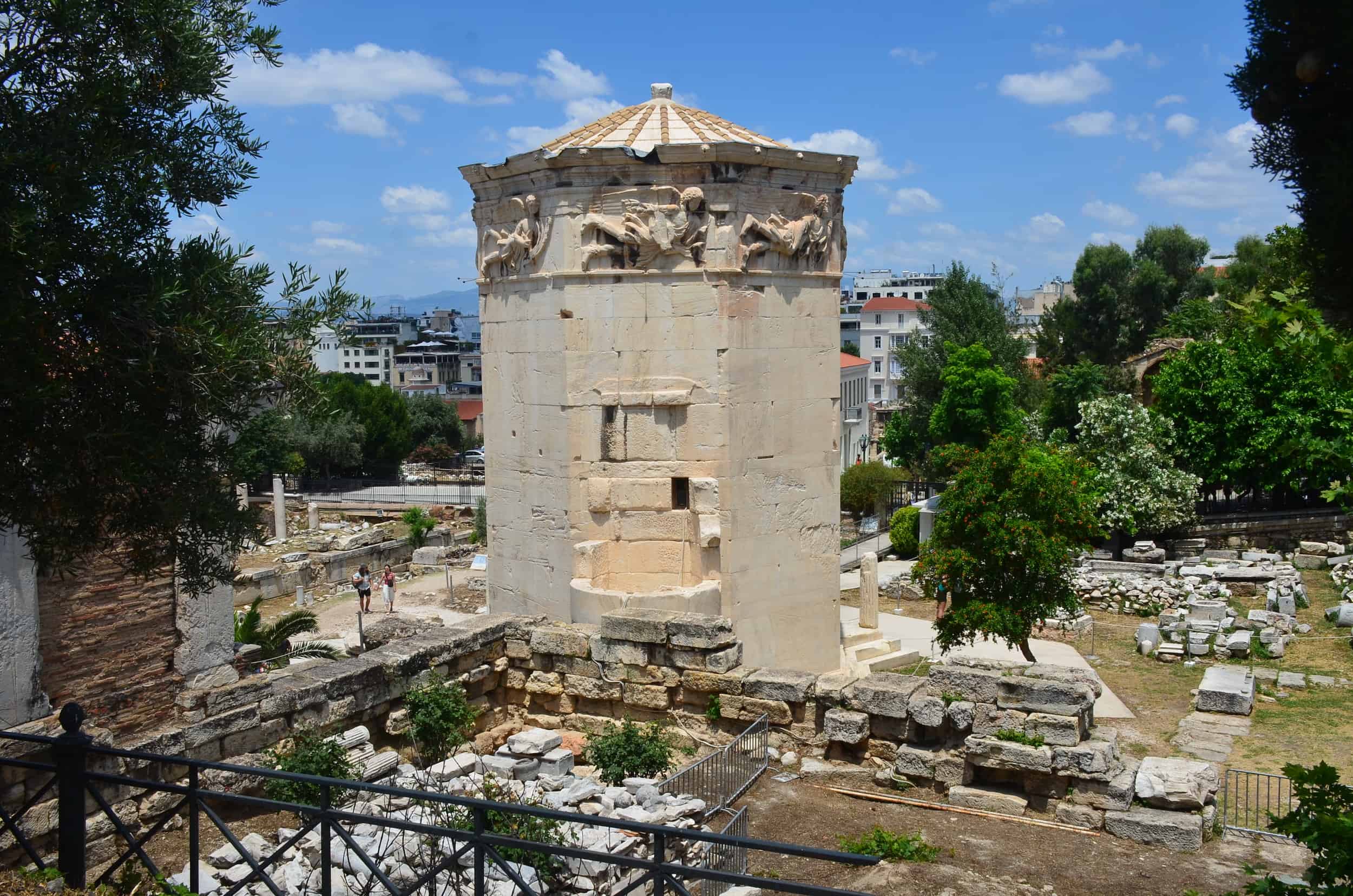 Tower of the Winds at the Roman Agora in Athens, Greece