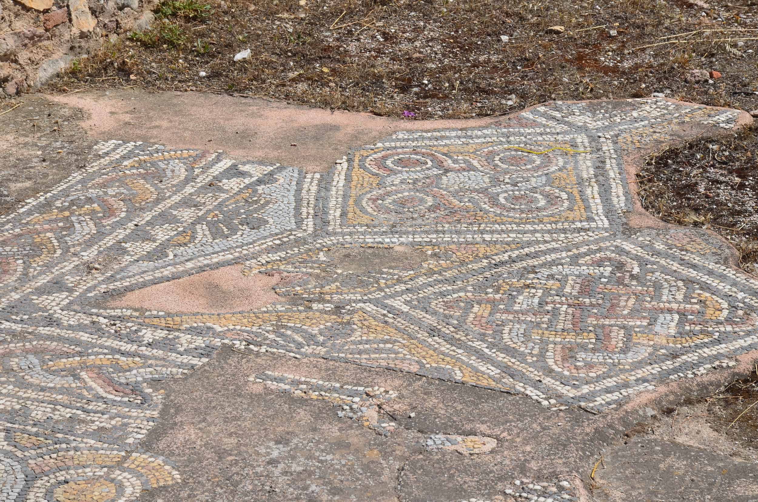 Mosaic floor of the tetraconch church at Hadrian's Library in Athens, Greece