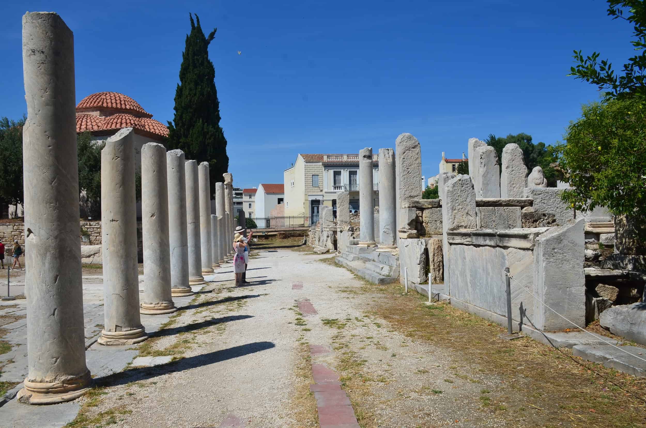 Eastern portico of the Roman Agora in Athens, Greece