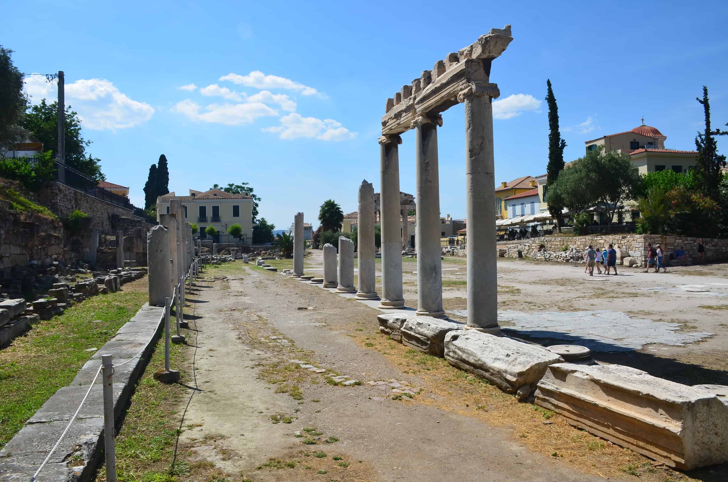 Southern portico of the Roman Agora in Athens, Greece