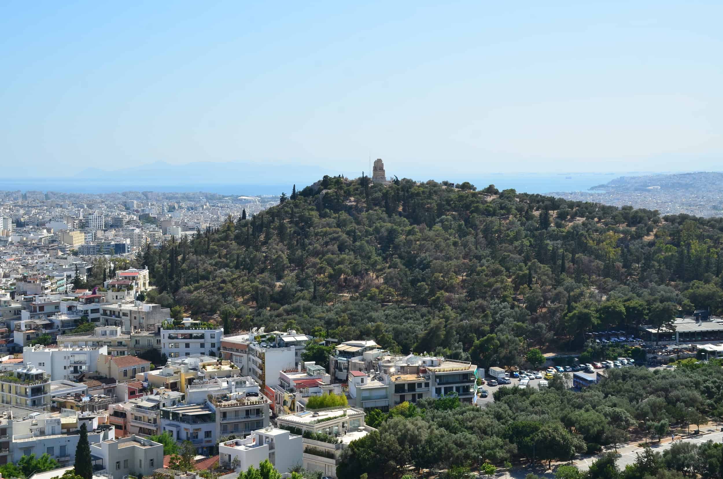 Hill of the Muses (Philopappos Hill) in Athens, Greece