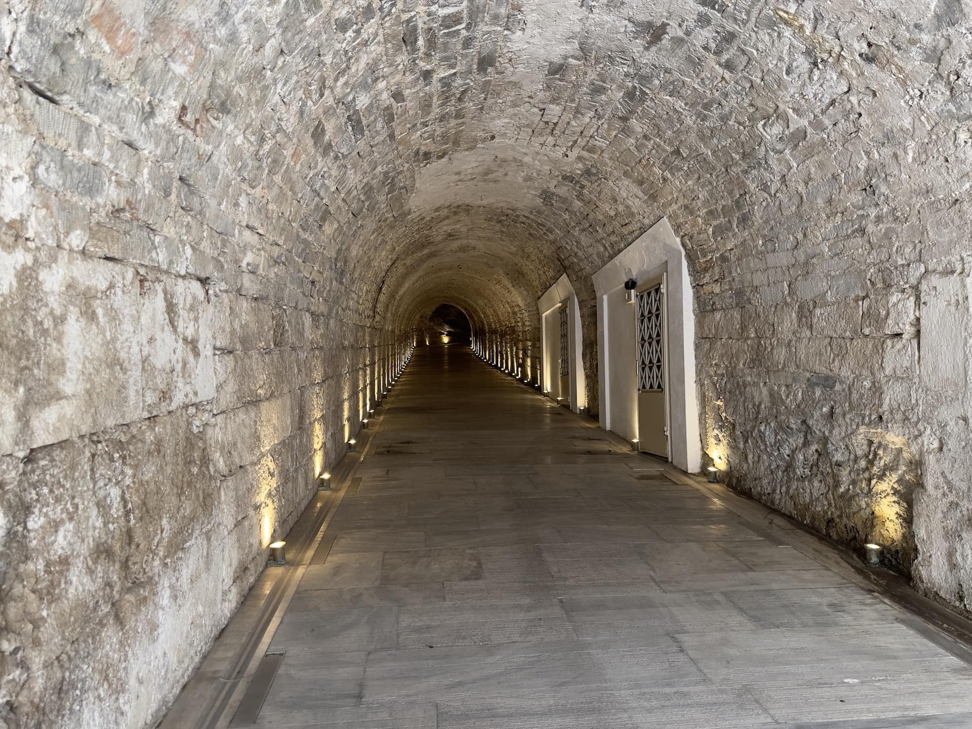 Vaulted tunnel at Panathenaic Stadium in Athens, Greece