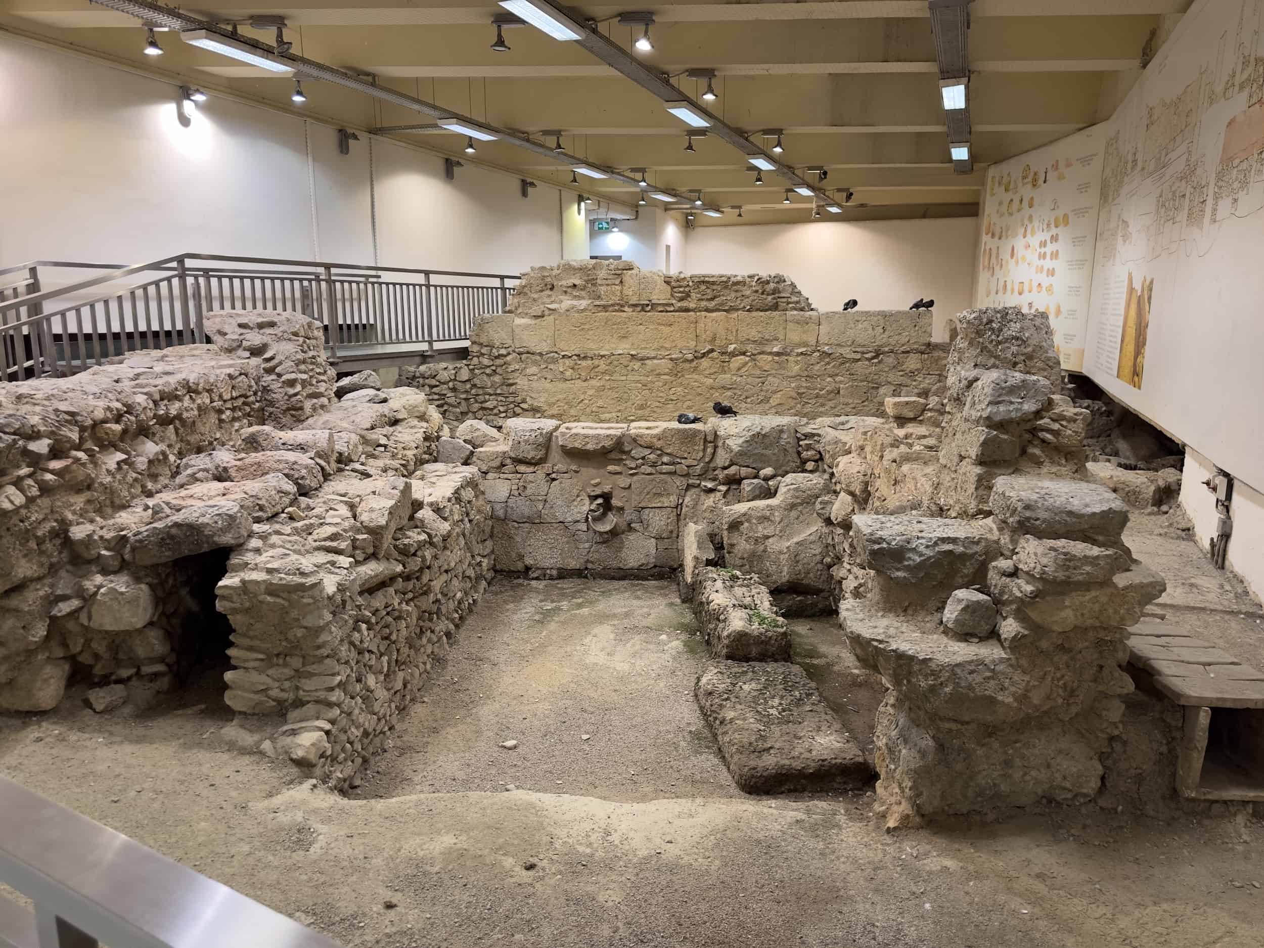 Archaeological site at Monastiraki Metro Station in Monastiraki, Athens, Greece