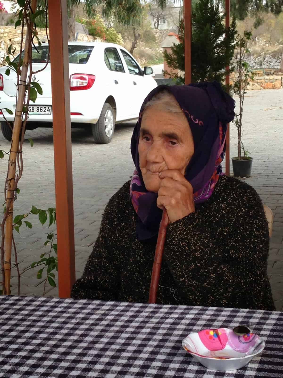 An old woman in Belen on Datça Peninsula, Turkey