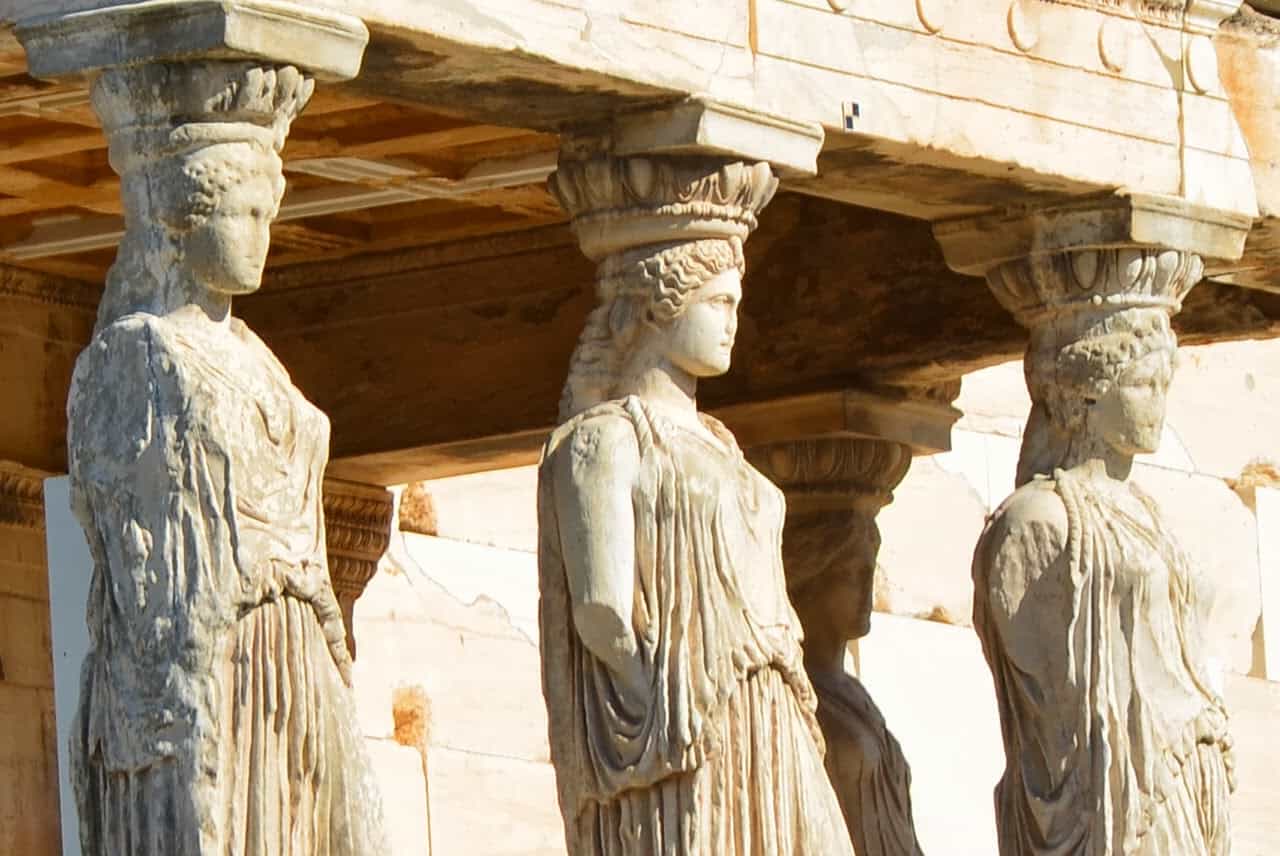 Caryatids at the Acropolis, Athens, Greece