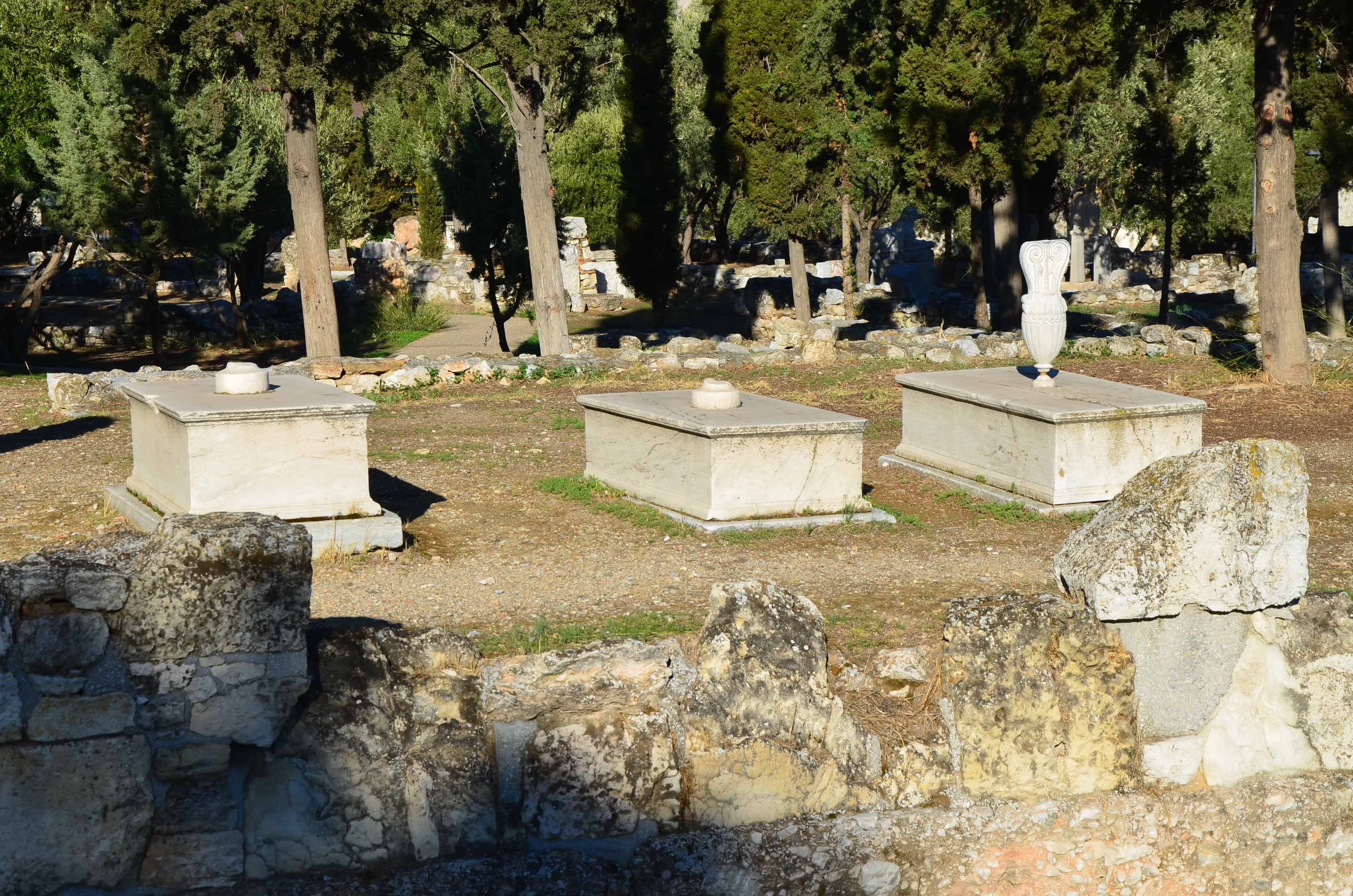 Cemetery at Kerameikos in Athens, Greece