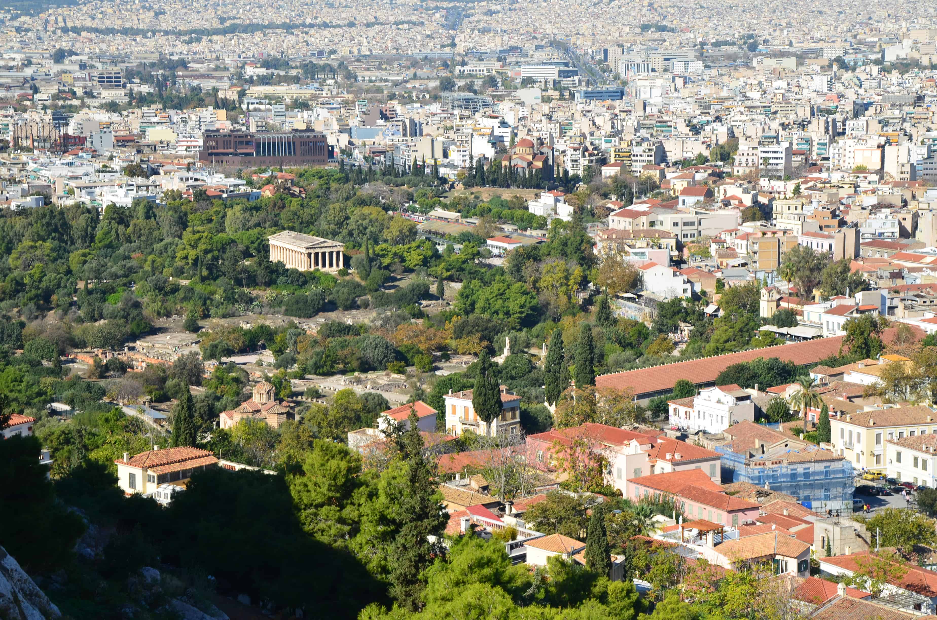 View of the Agora from the Acropolis, Athens, Greece