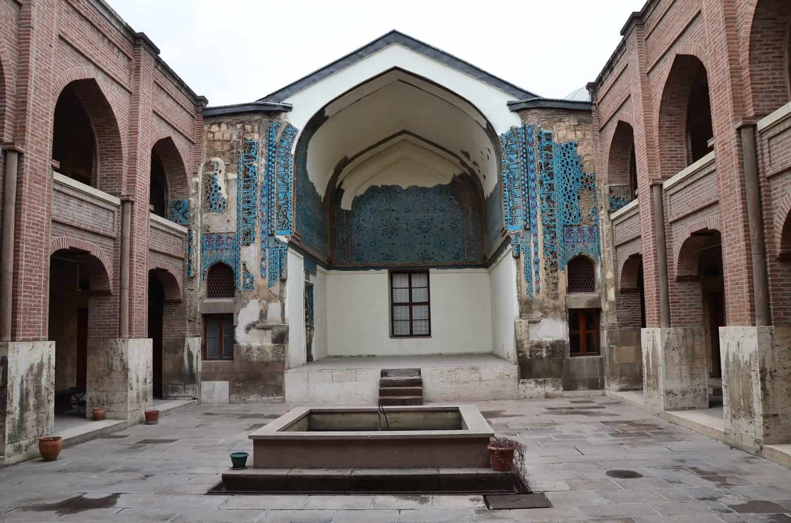 Courtyard of the Sırçalı Madrasa in Konya, Turkey