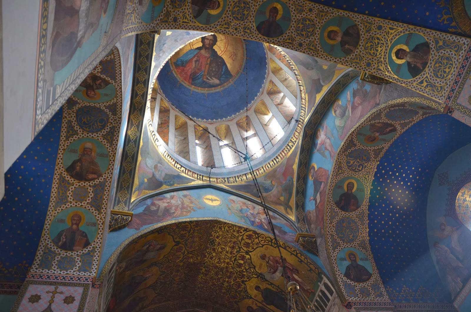 Looking up at the dome of the Sioni Cathedral in Tbilisi, Georgia