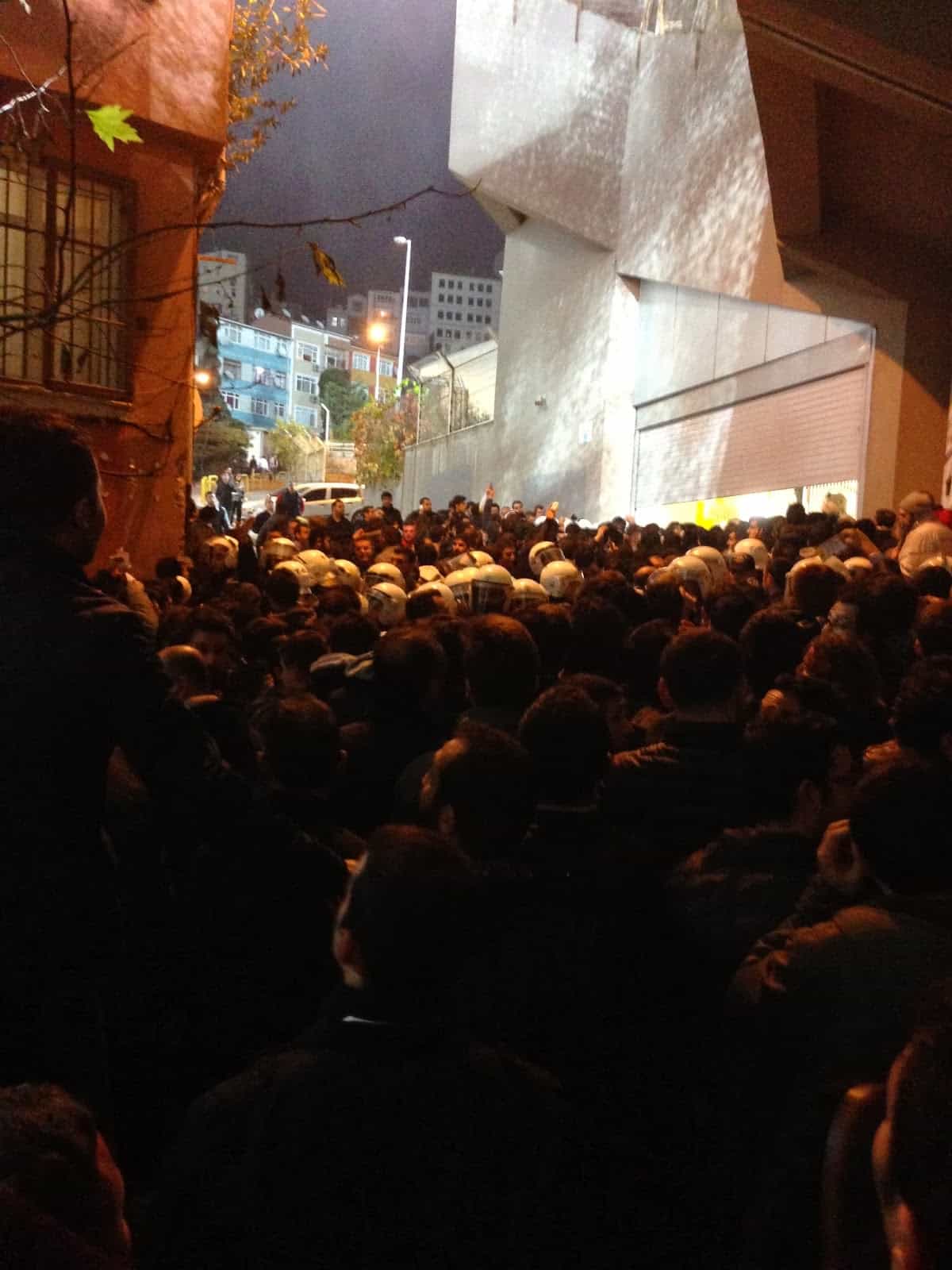 Riot police gathering at Kasımpaşa vs Galatasaray at Recep Tayyip Erdoğan Stadyumu, İstanbul, Turkey