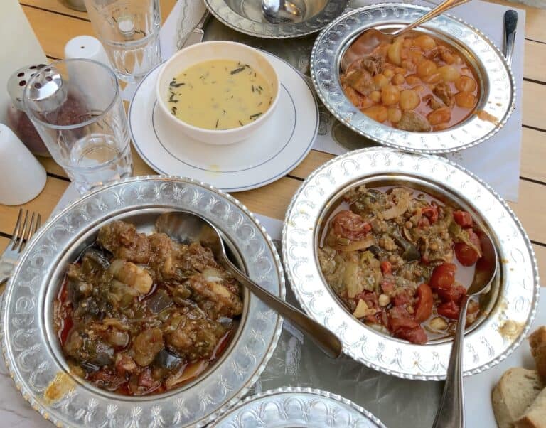 Assorted daily specials at Çiya in Kadıköy, Istanbul, Turkey