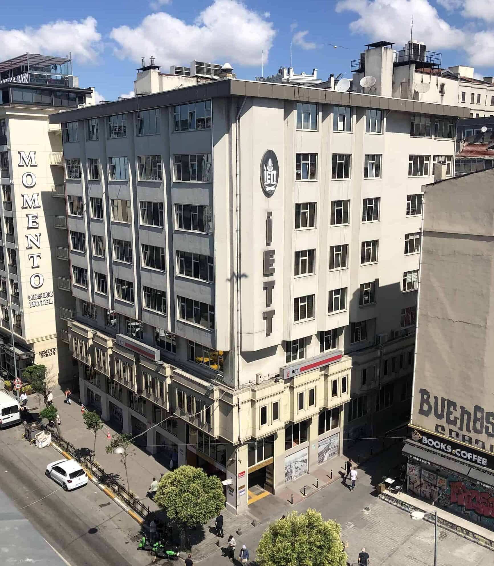 İETT Building and Tünel station on Karaköy Square in Istanbul, Turkey