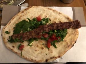 Adana kebab at Hayri Usta in Istanbul, Turkey