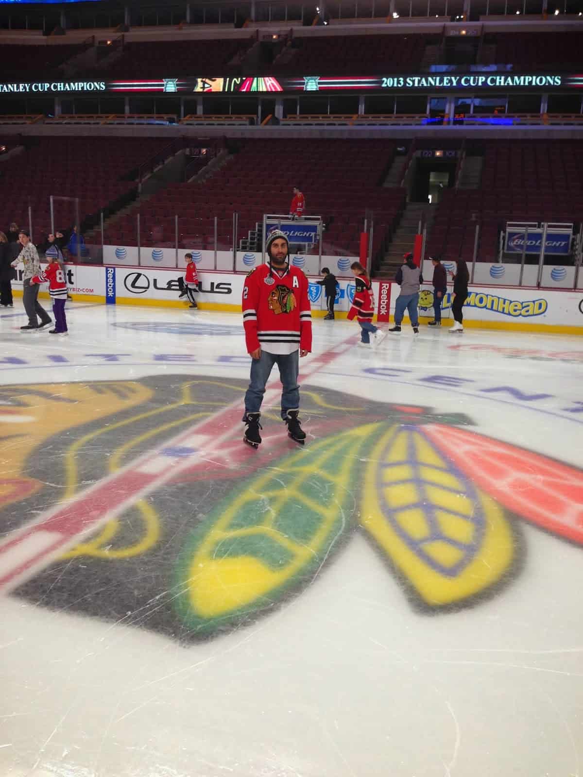 Me at center ice! at the United Center