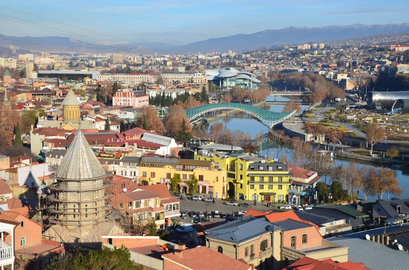 View from Narikala Fortress in Tbilisi, Georgia