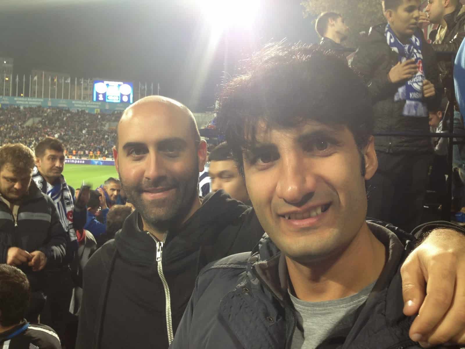 Me and Emrullah at Kasımpaşa vs Galatasaray at Recep Tayyip Erdoğan Stadyumu, İstanbul, Turkey