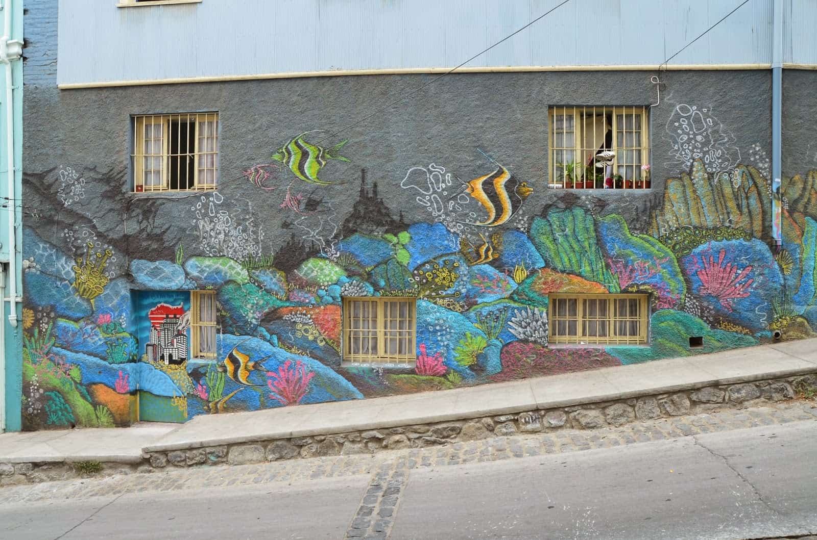 Mural on Almirante Montt in Valparaíso, Chile
