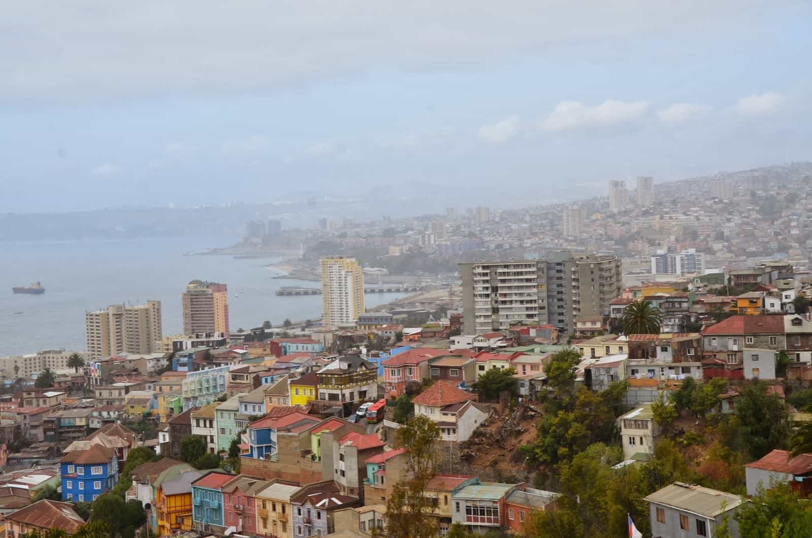 The view from Av. Alemania in Valparaíso, Chile
