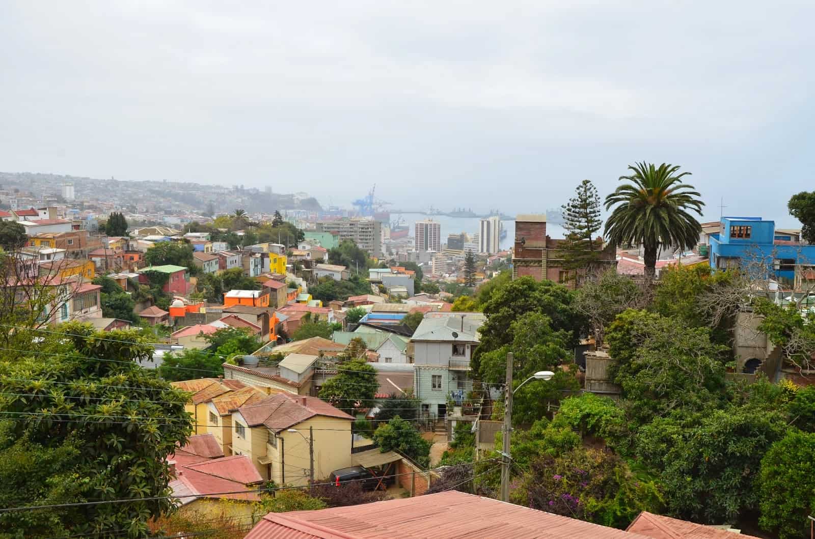 The view from La Sebastiana in Valparaíso, Chile