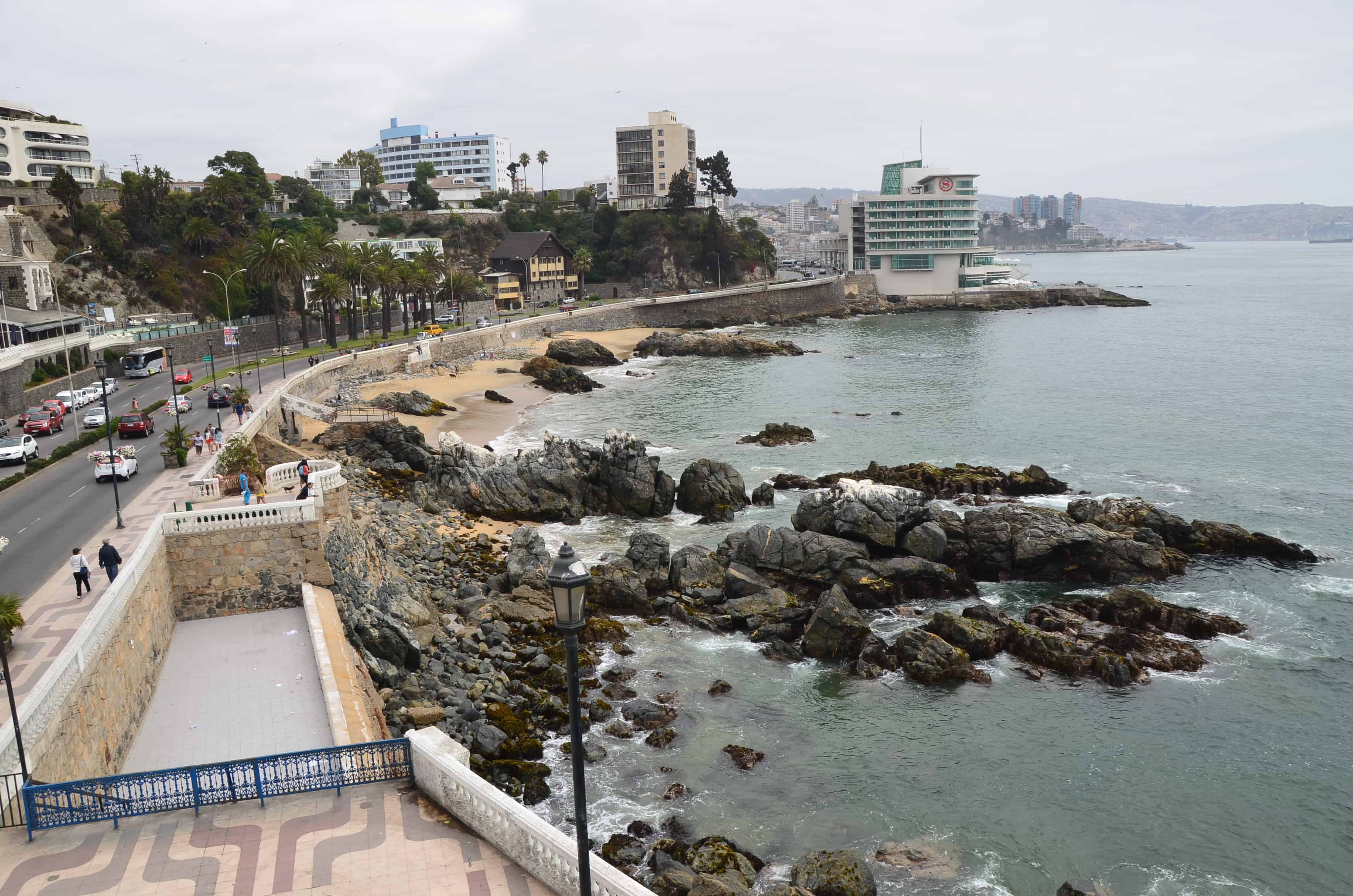 View from the lookout at Castillo Wulff in Viña del Mar, Chile