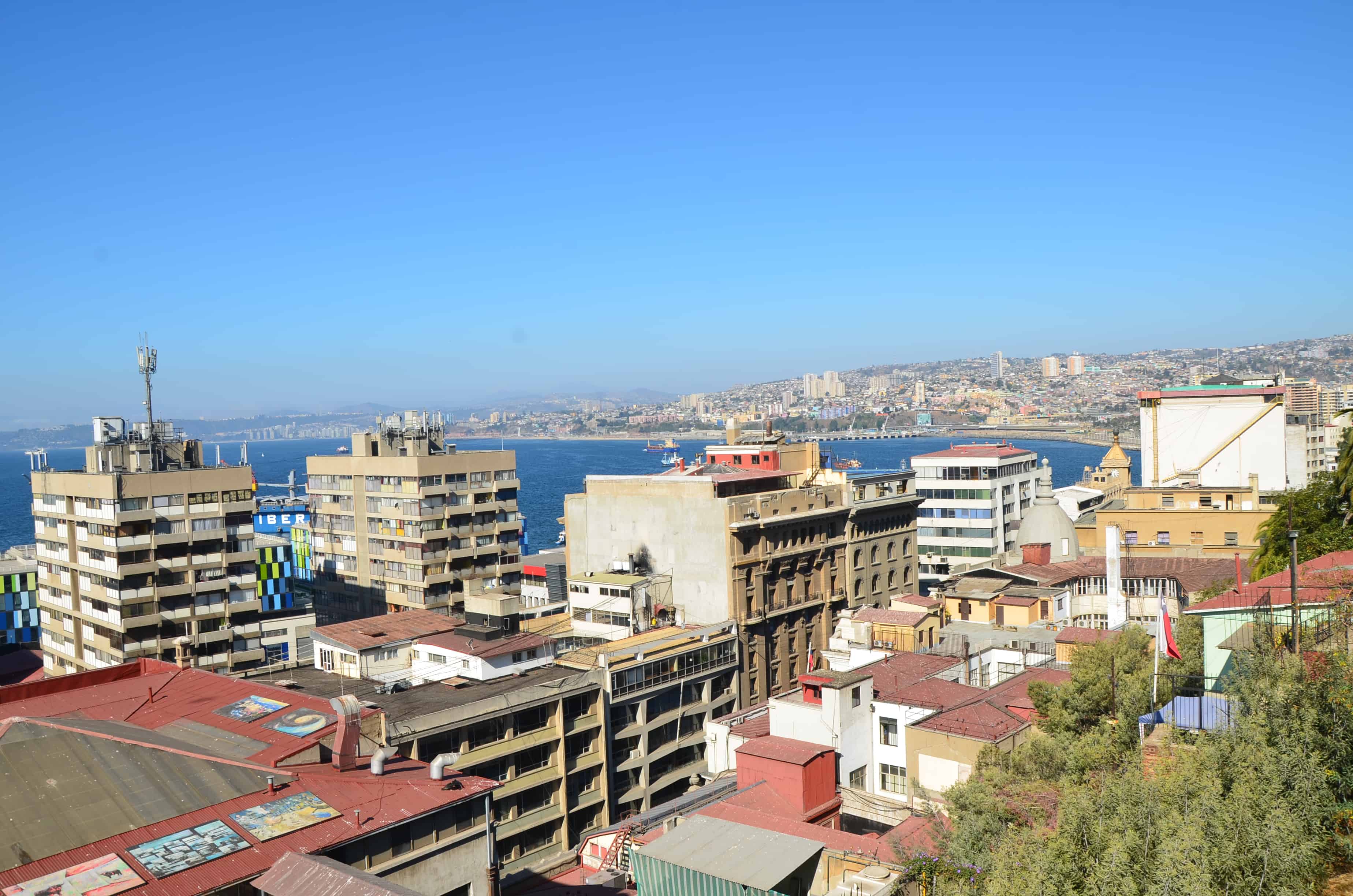 The view from Paseo Yugoslavo in Valparaíso, Chile