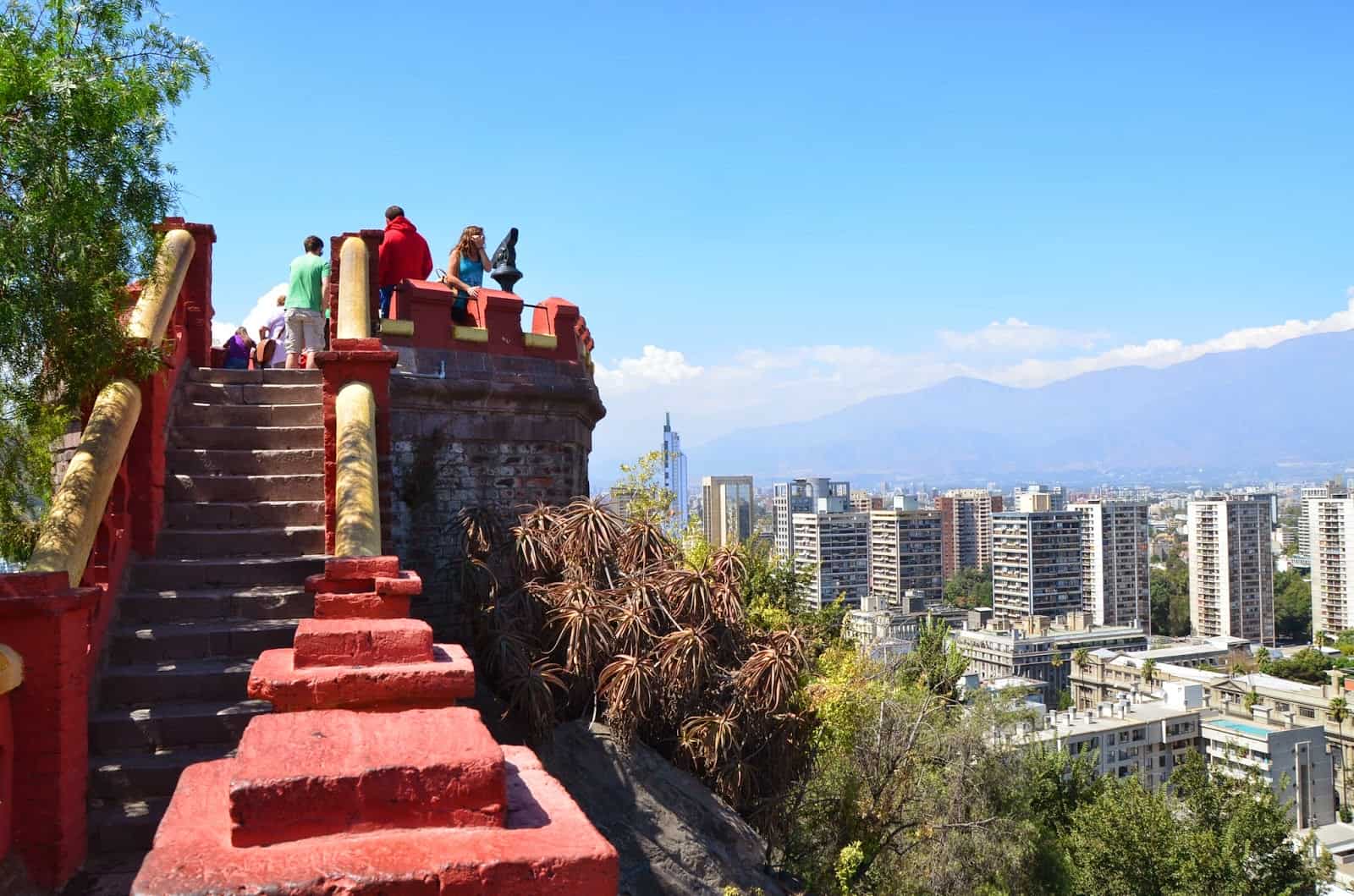 Lookout post at Cerro Santa Lucía in Santiago de Chile