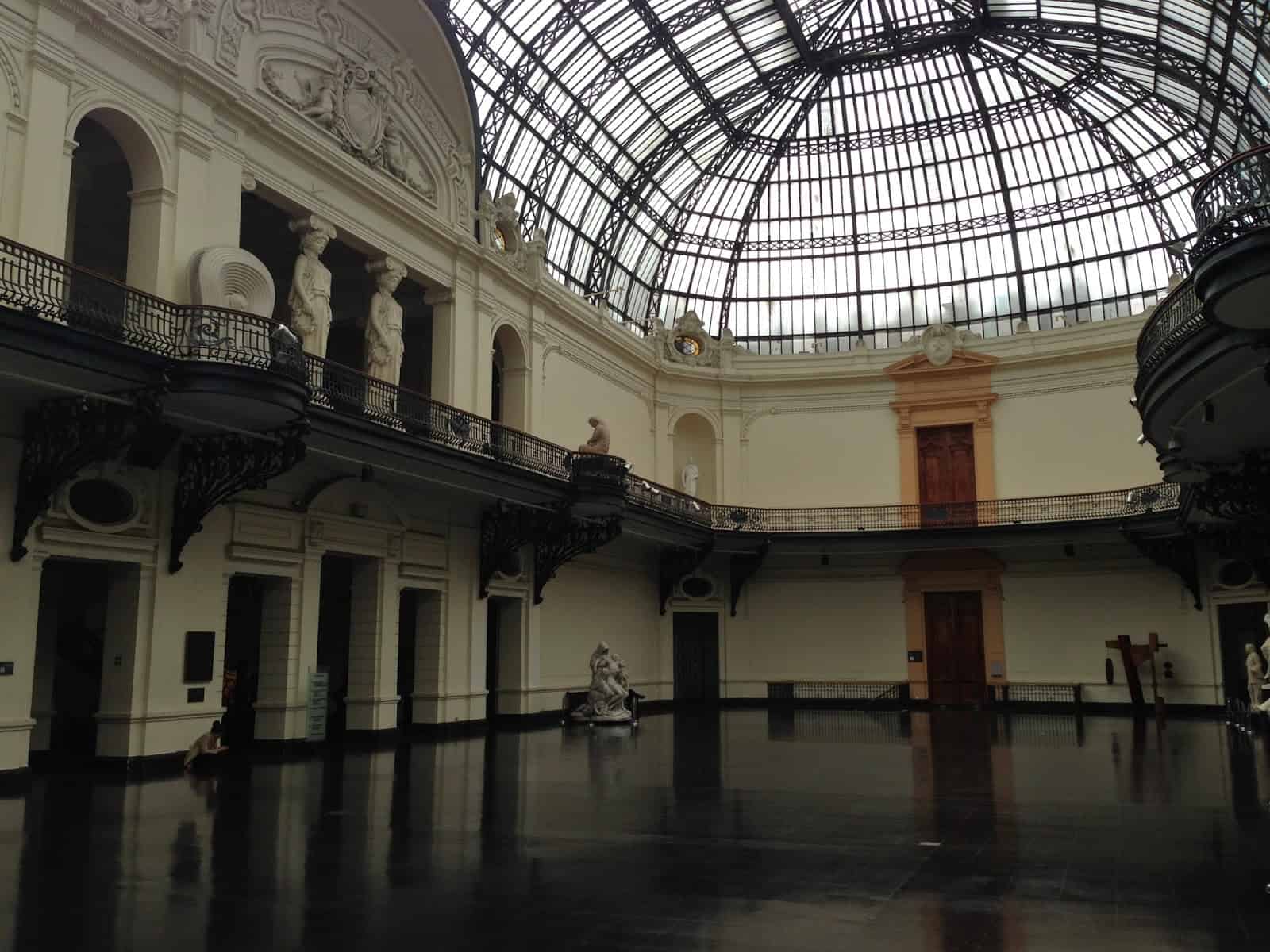 Lobby of the National Museum of Fine Arts in Santiago de Chile