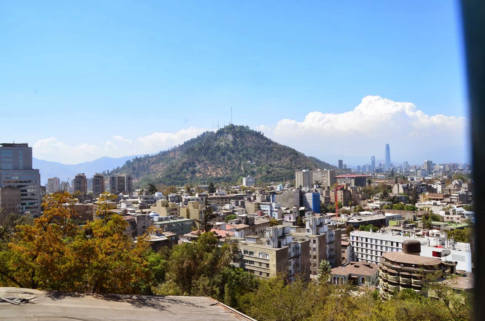 View from the lookout post at Cerro Santa Lucía in Santiago de Chile