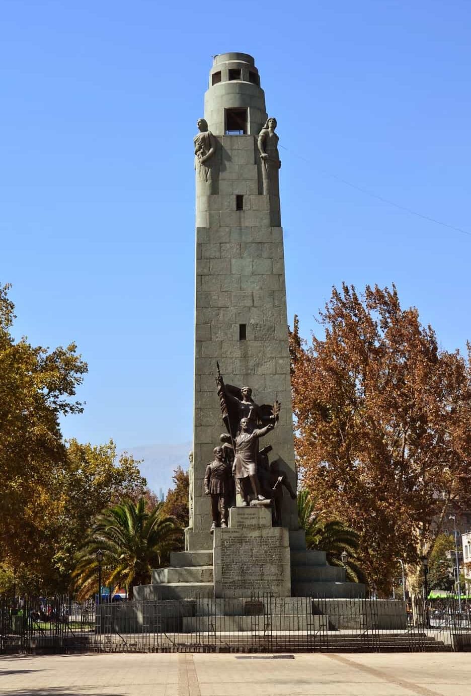 Monument in Parque Forestal in Santiago de Chile