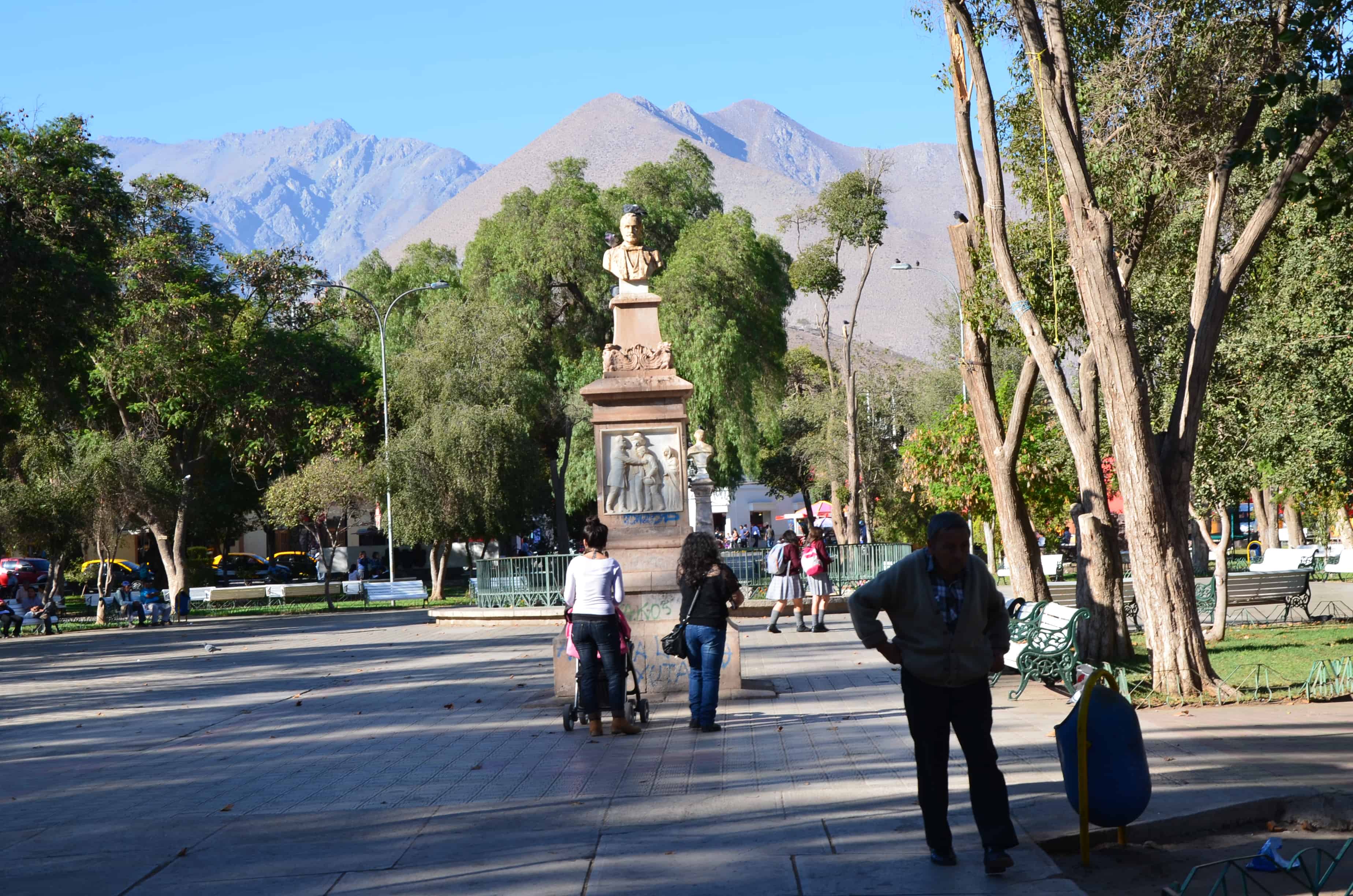 Plaza de Armas in Vicuña, Elqui Valley, Chile