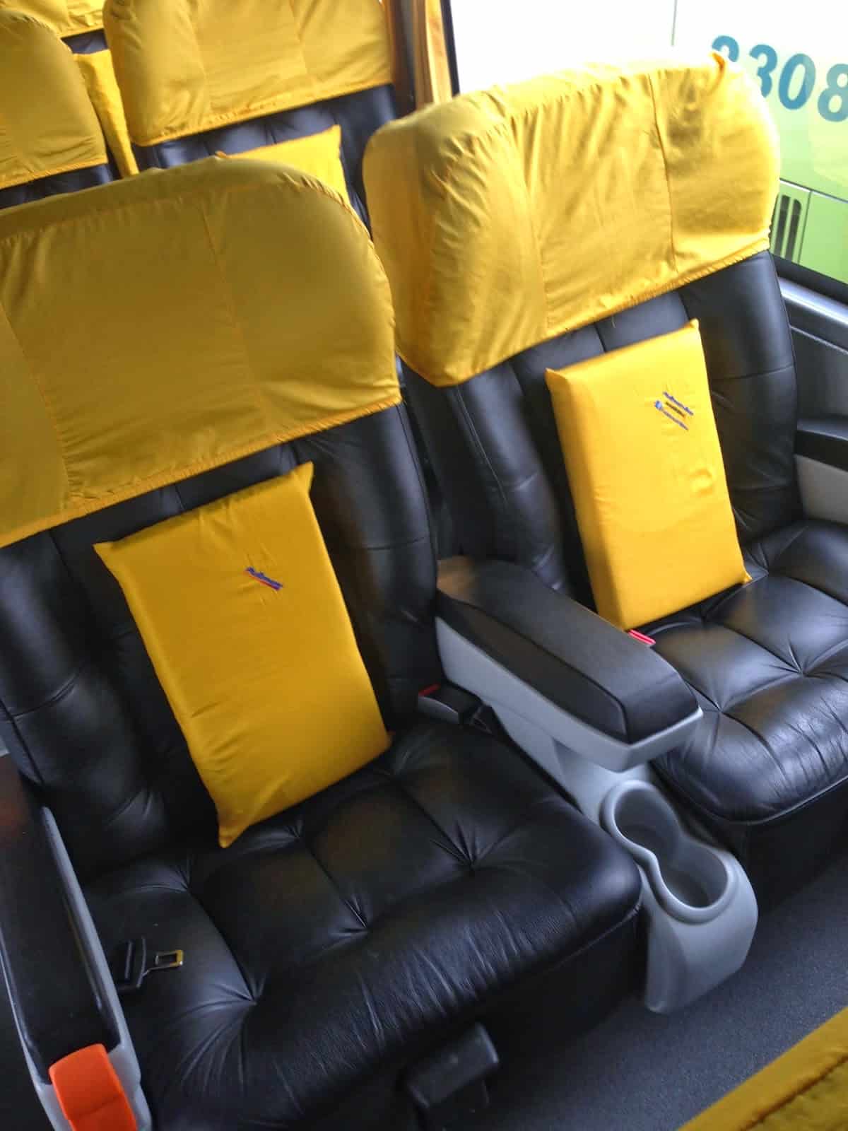 Pullman bus seat in La Serena, Chile