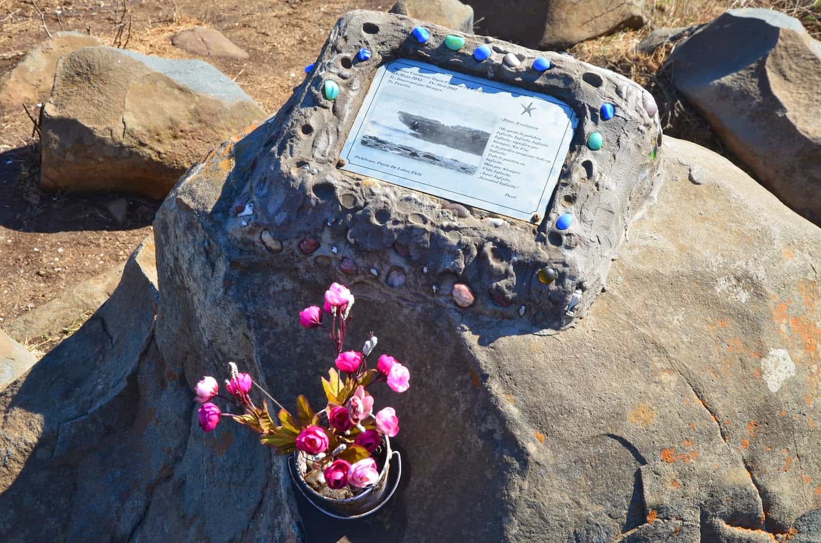 Surfer memorial in Pichilemu, Chile