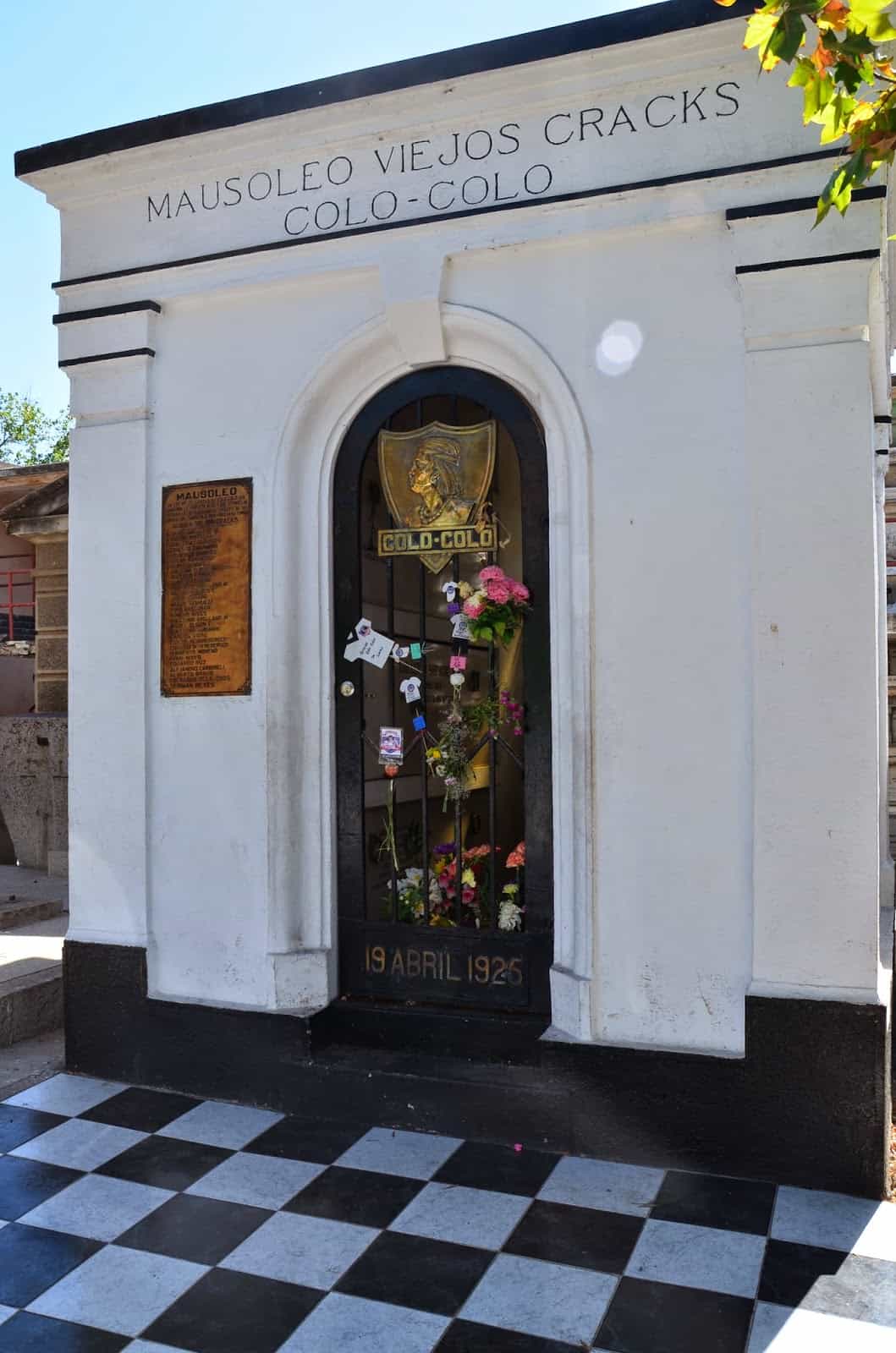 Colo Colo footballers tomb at Cementerio General in Santiago de Chile