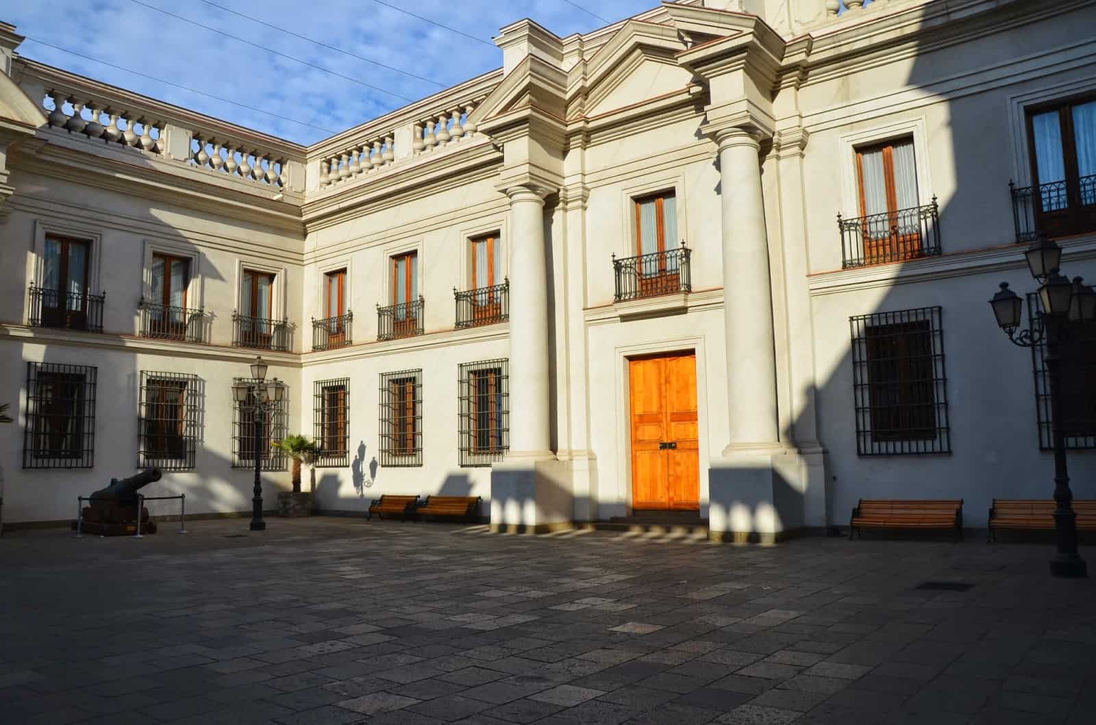 Patio de los Cañones at Palacio de La Moneda in Santiago de Chile