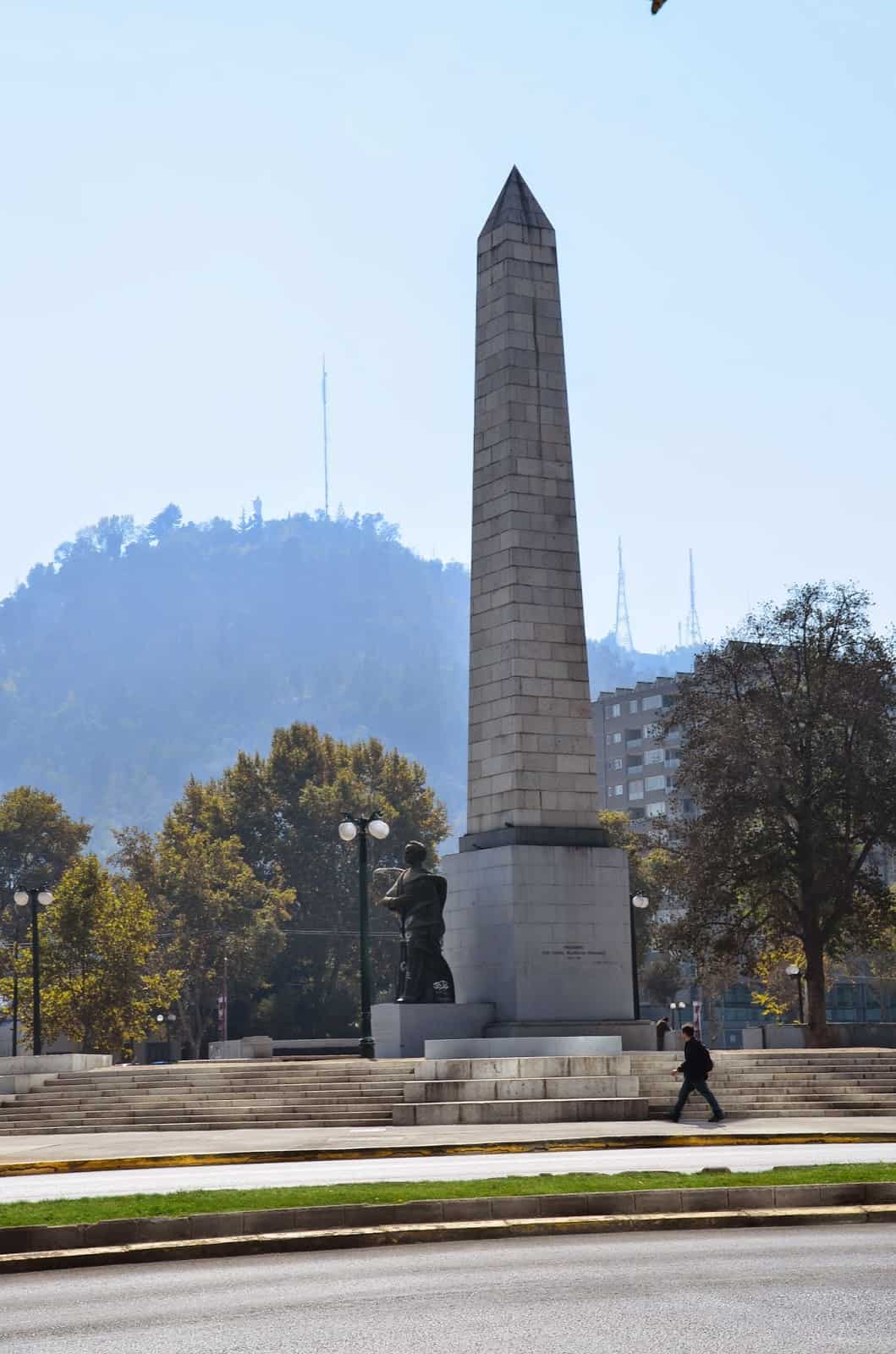 Obelisk at Parque Balmaceda in Santiago de Chile