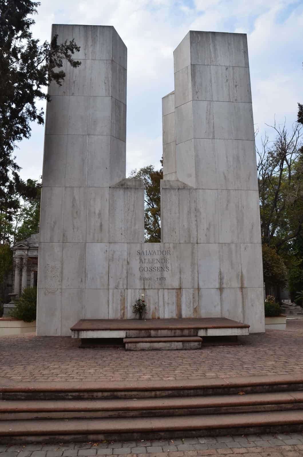 Tomb of Salvador Allende at Cementerio General in Santiago de Chile