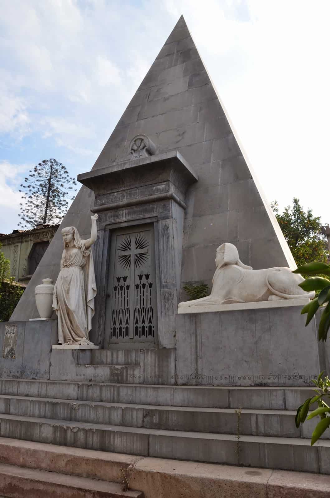 Egyptian temple tomb at Cementerio General in Santiago de Chile