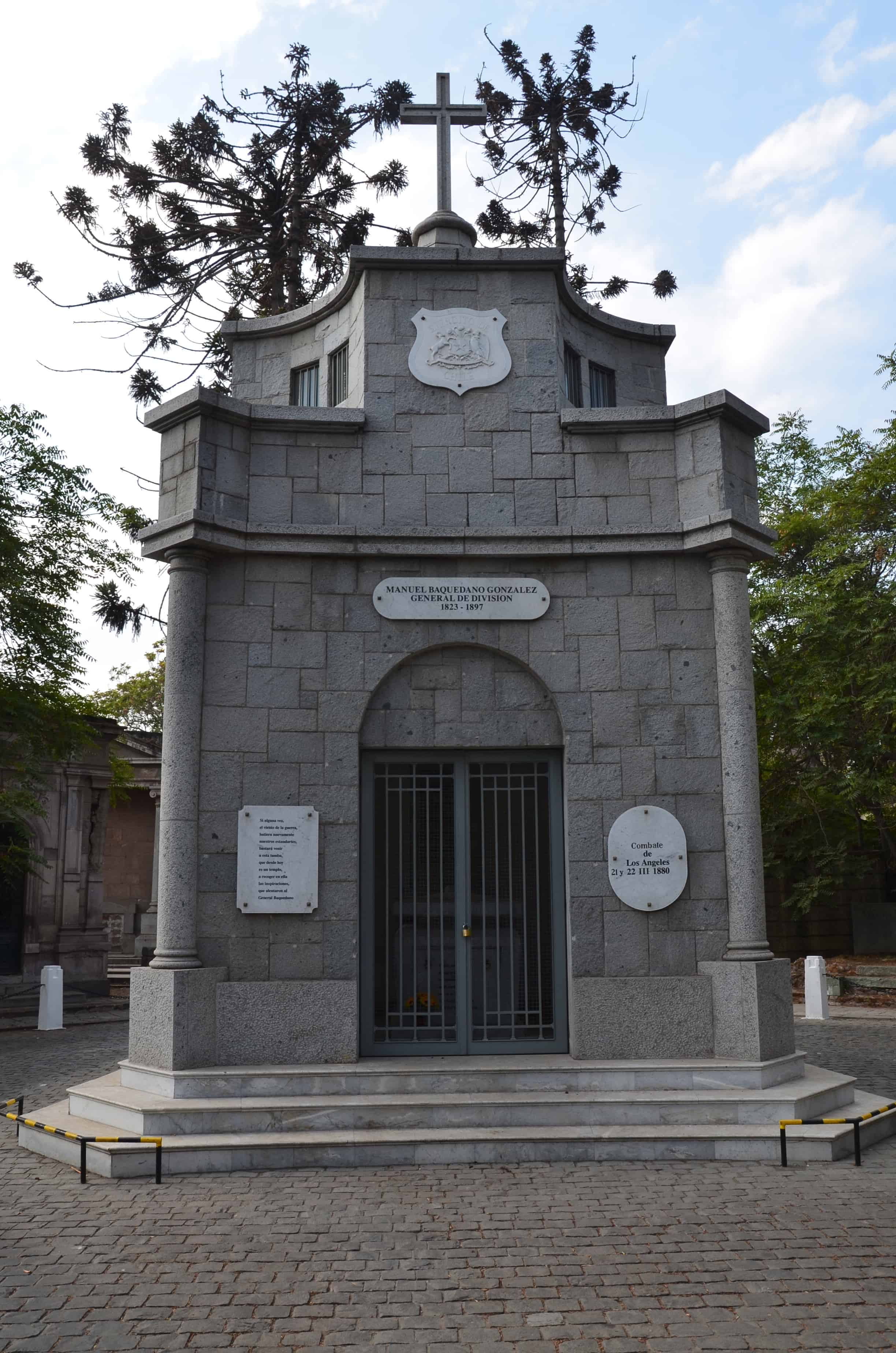 Tomb of Manuel Baquedano at Cementerio General in Santiago de Chile