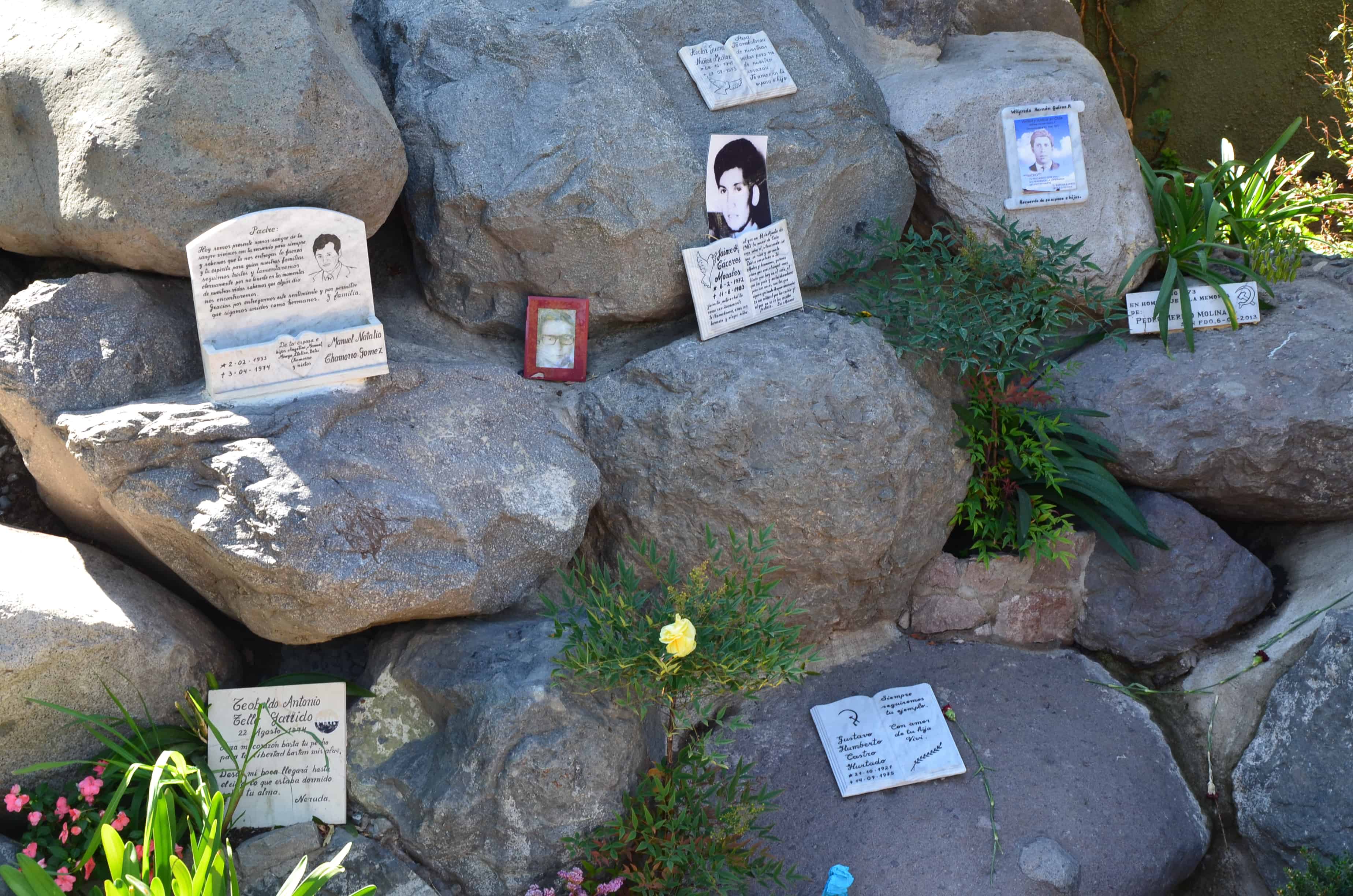 Political victims memorial at Cementerio General in Santiago de Chile