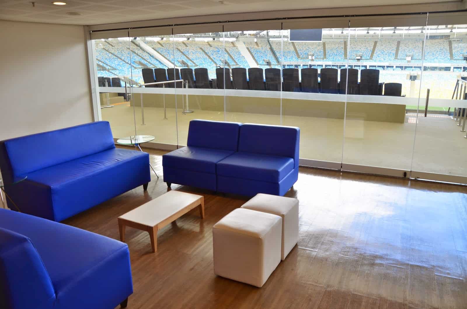 Luxury box at Estádio do Maracanã in Rio de Janeiro, Brazil