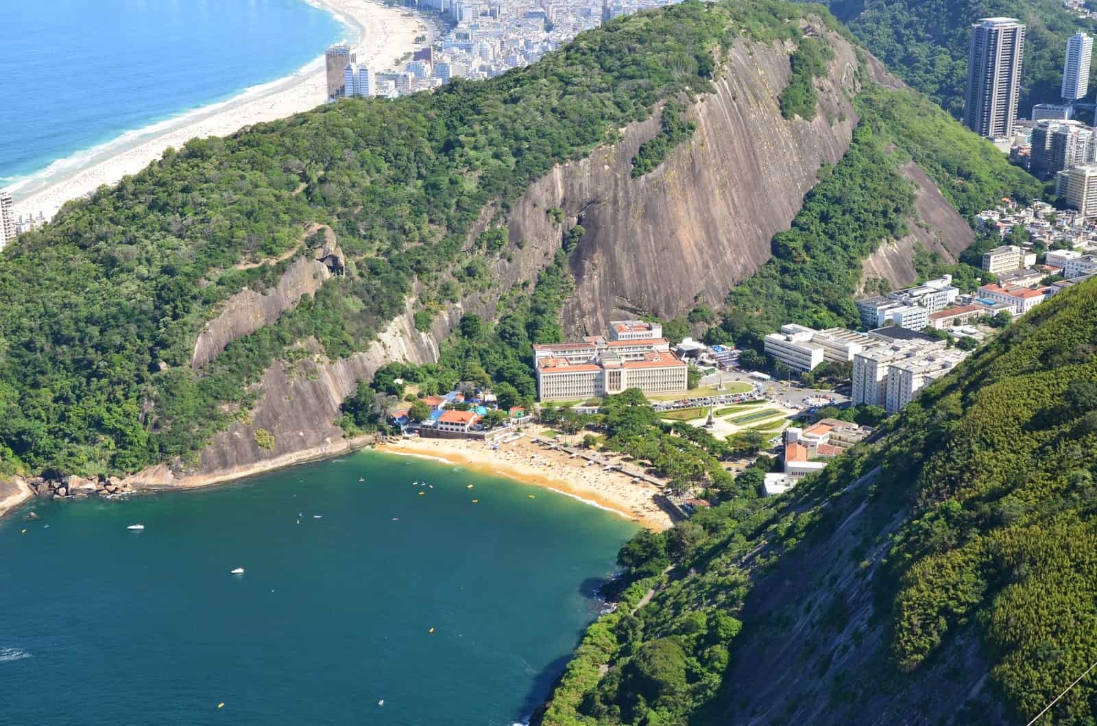 Vermelha Beach from Sugarloaf Mountain in Rio de Janeiro, Brazil