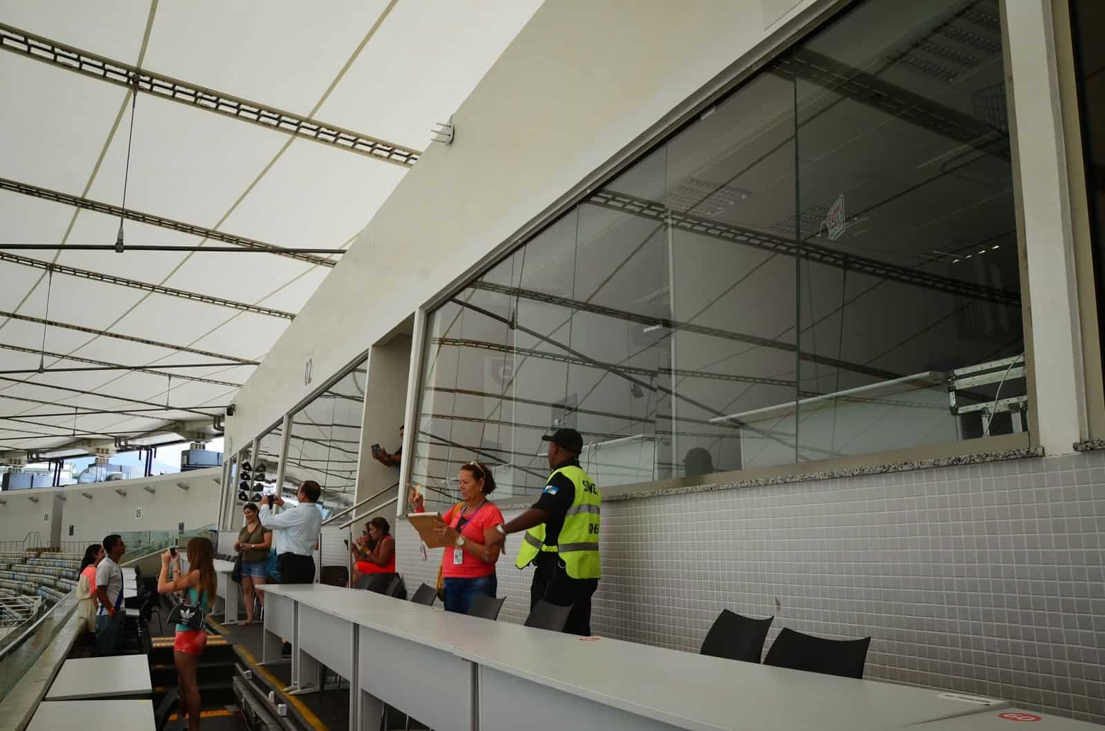 Press area at Estádio do Maracanã in Rio de Janeiro, Brazil