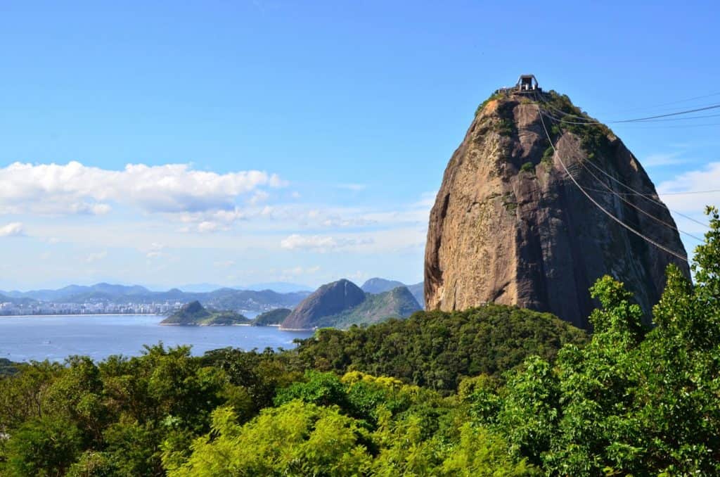 Sugarloaf Mountain from Morro da Urca in Rio de Janeiro, Brazil