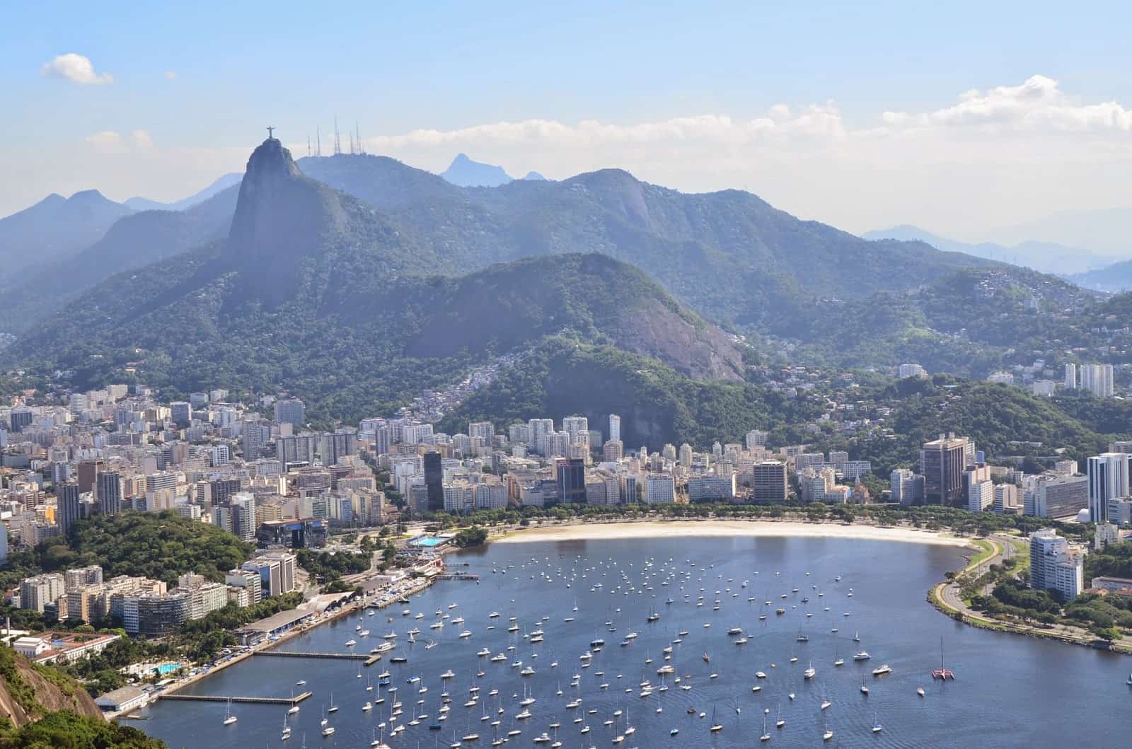 View of Botafogo from Sugarloaf Mountain in Rio de Janeiro, Brazil