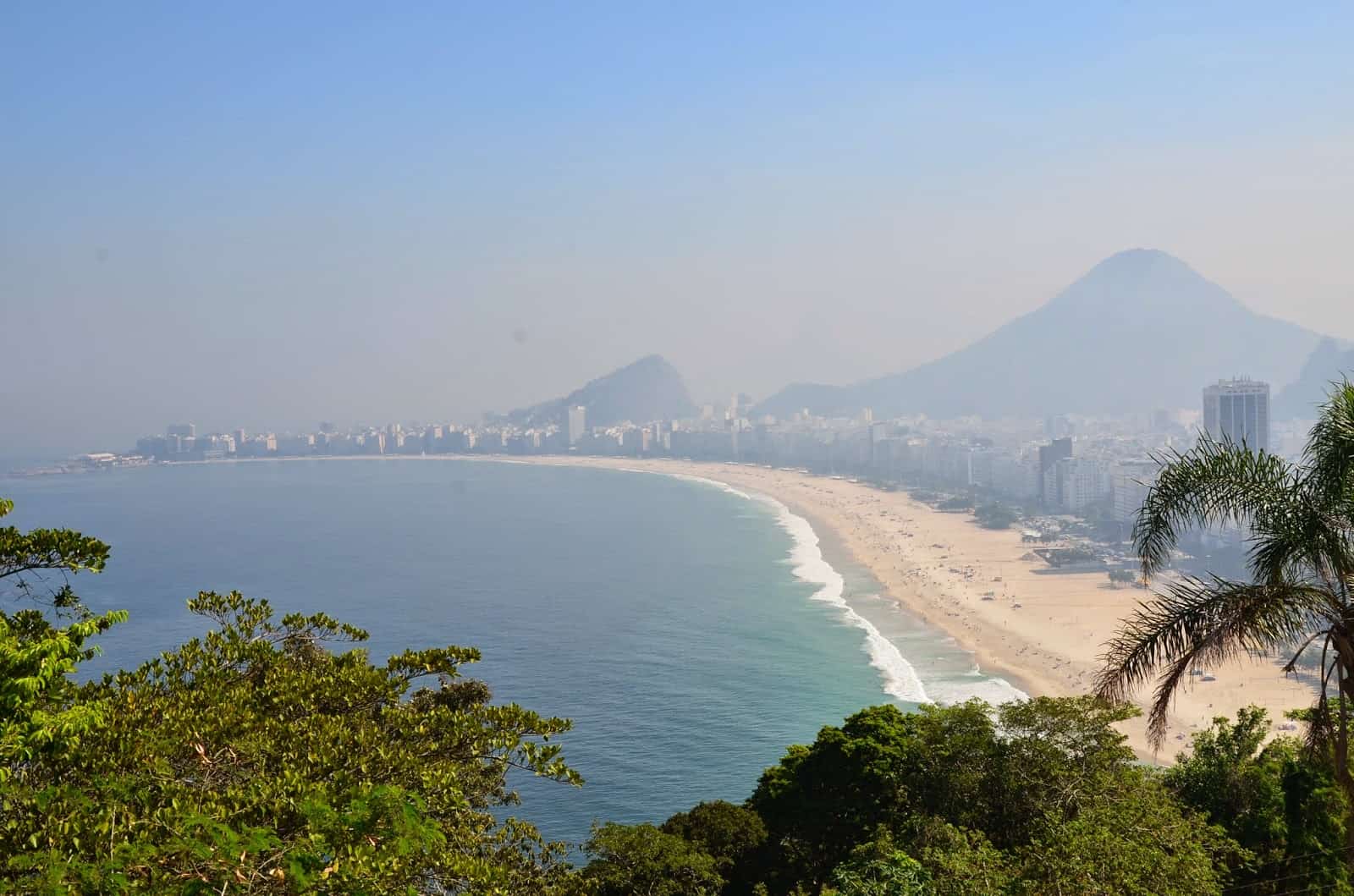 View of Copacabana from Forte Duque de Caxias in Rio de Janeiro, Brazil